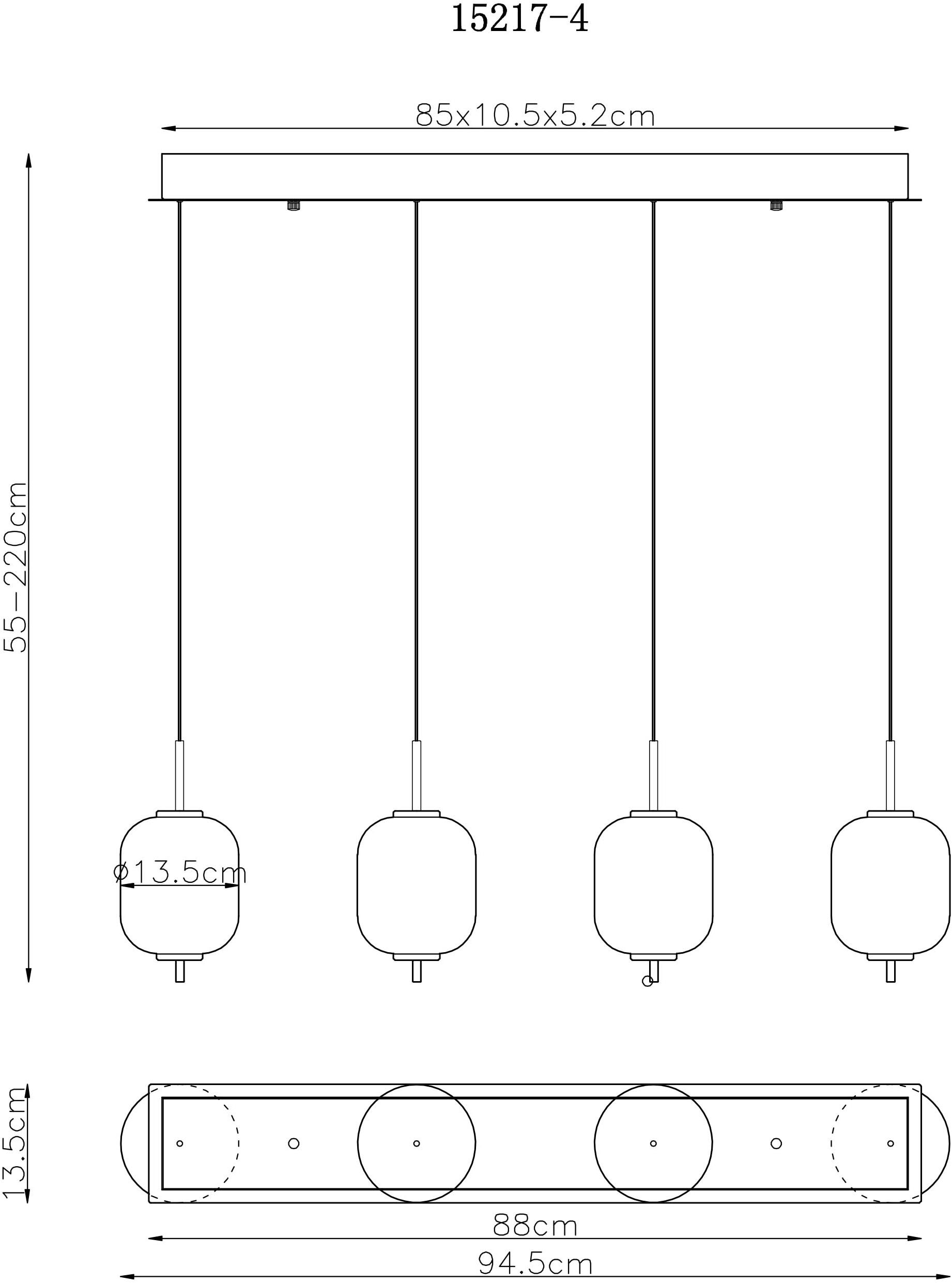 GLOBO LIGHTING LED Pendelleuchte »EWALD«, Leuchtmittel LED-Modul | LED fest integriert, Hängelampe/Hängeleuchte/Glas opal/höhenverstellbar/messingfarben