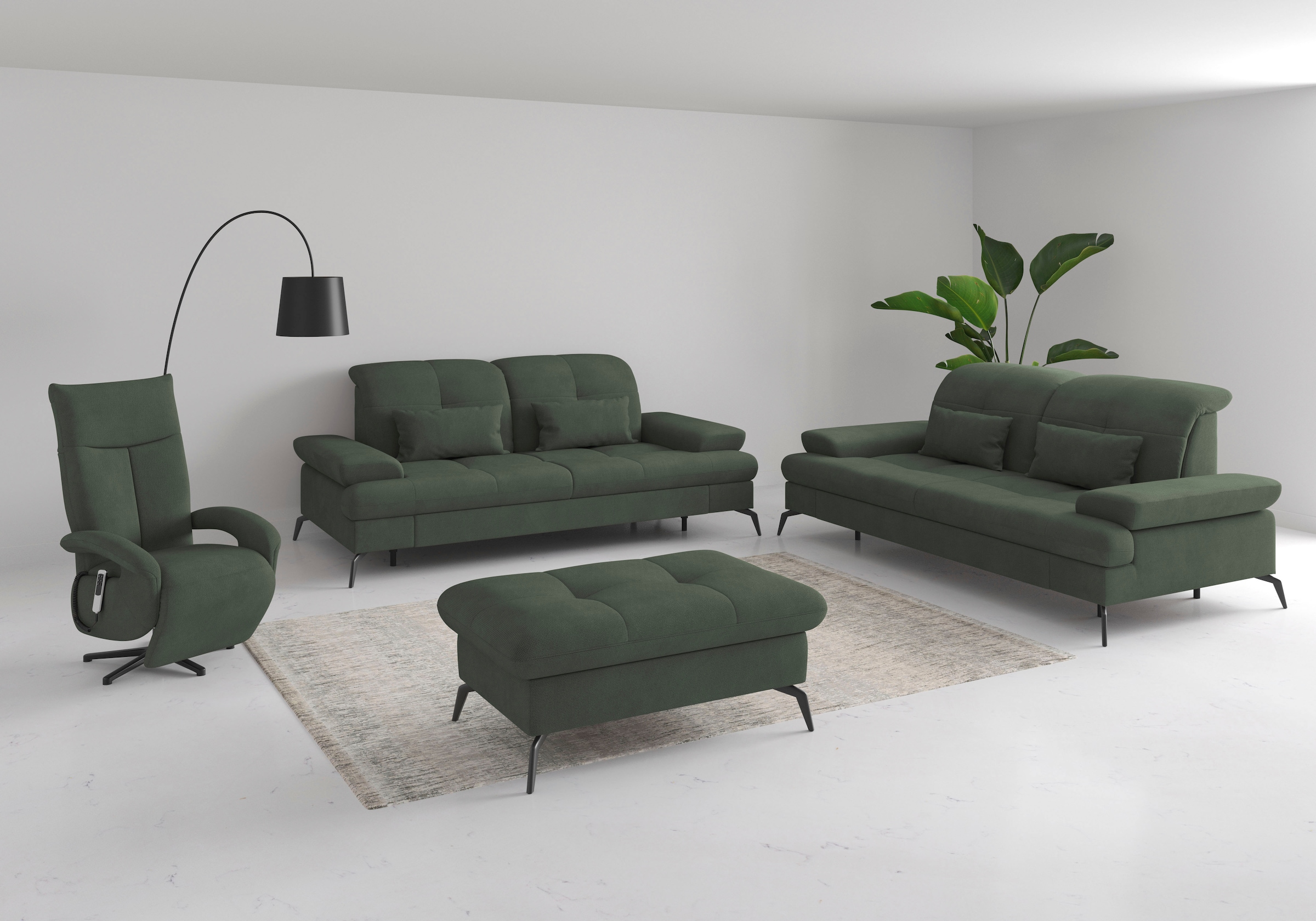 sit&more 3-Sitzer »Amica, inkl. Sitztiefenverstellung und Armteilverstellung«, wahlweise mit Kopfteilverstellung und Bettfunktion