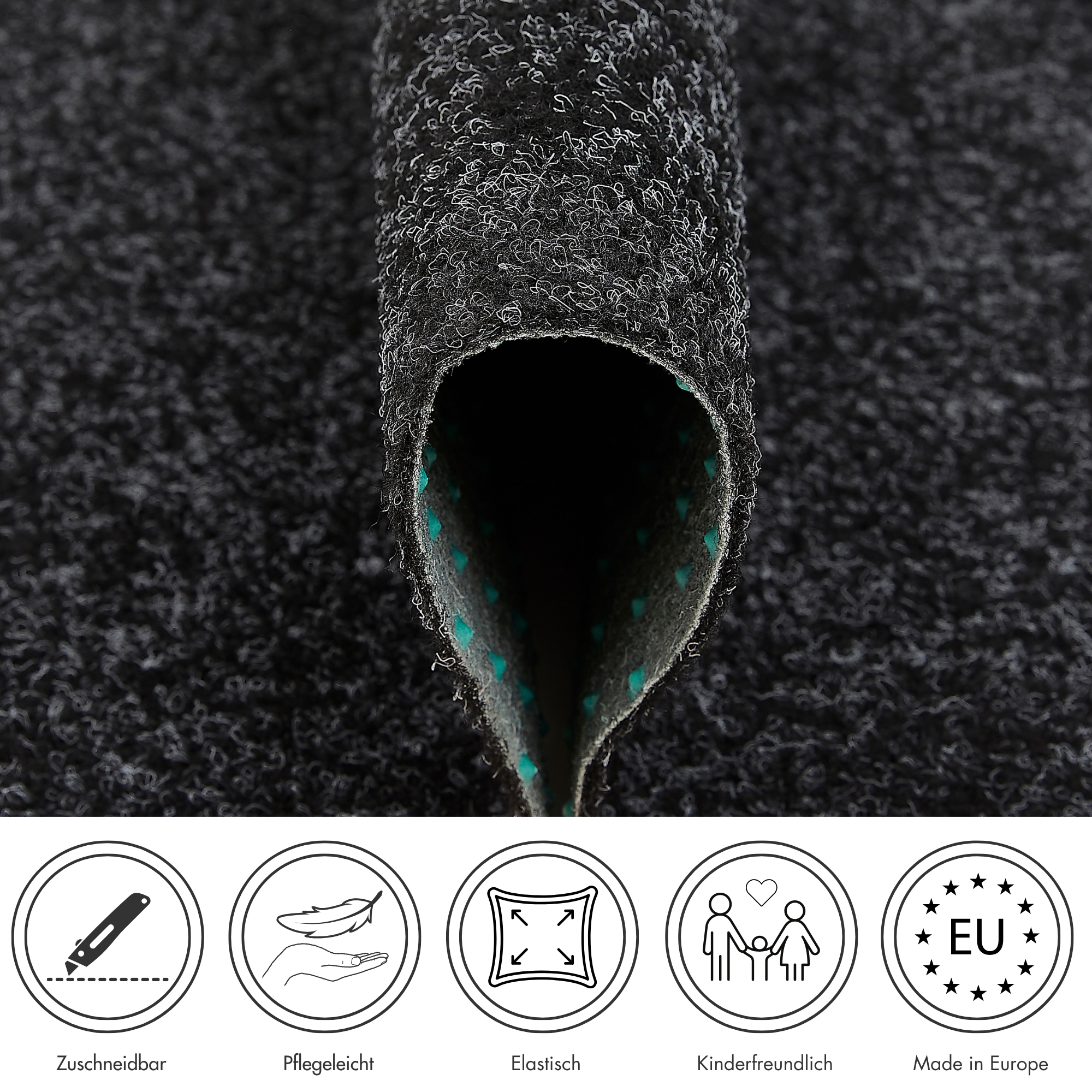 Andiamo Kunstrasen »Dijon, Made in Netherlands«, rechteckig, 6 mm Höhe, aus Nadelfilz, mit Noppen, strapazierfähig, wasserfest & UV-beständig