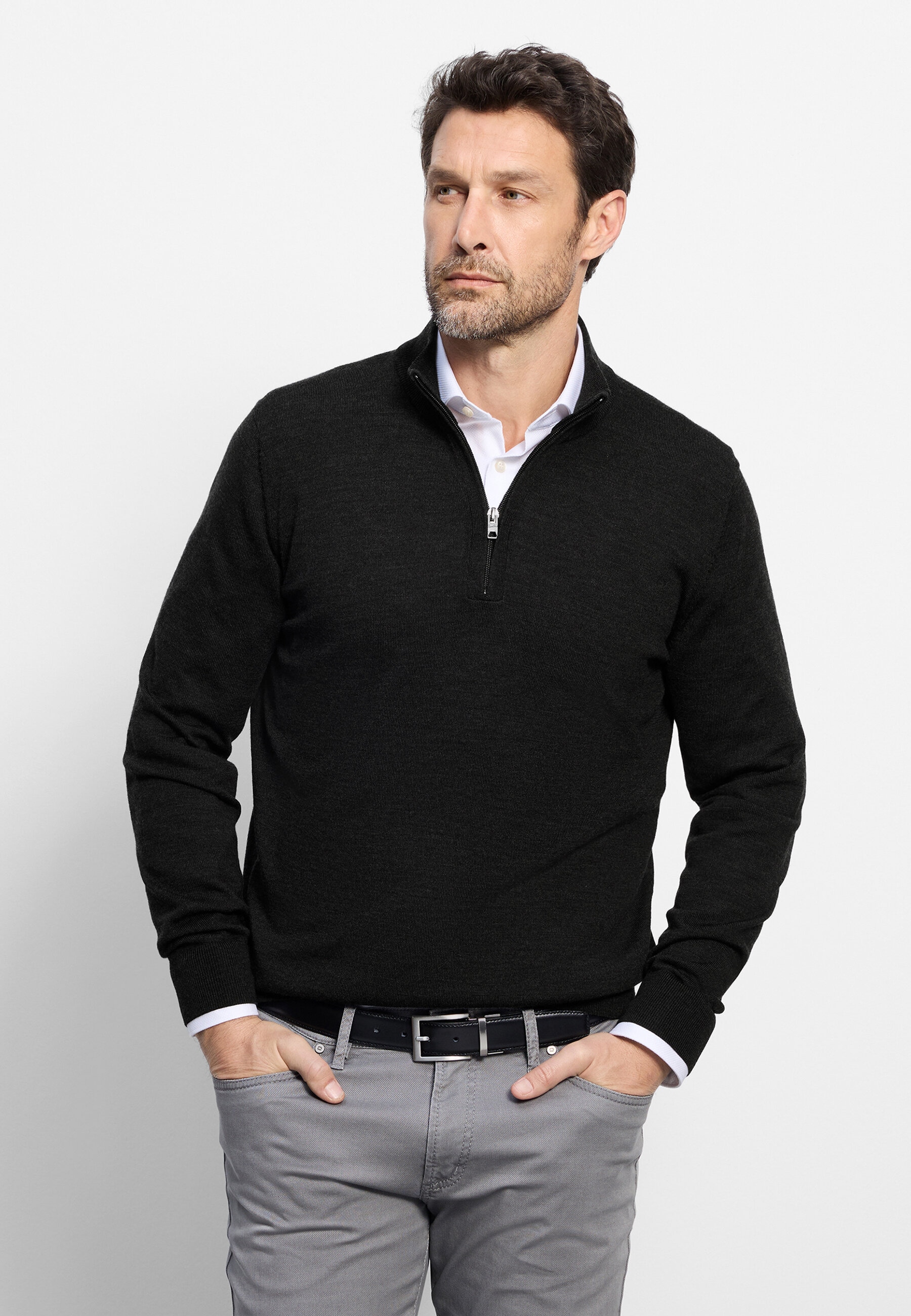 OLYMP "OLYMP Casual Strick, Troyer"