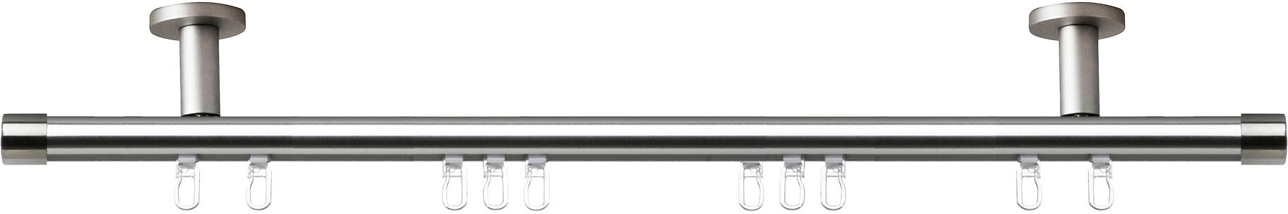 indeko Gardinenstange "Consul" Ø 20 mm 1 läufig-läufig Wunschmaßlänge Innenlauf Komplett-Set inkl. Gleitern und Montagematerial