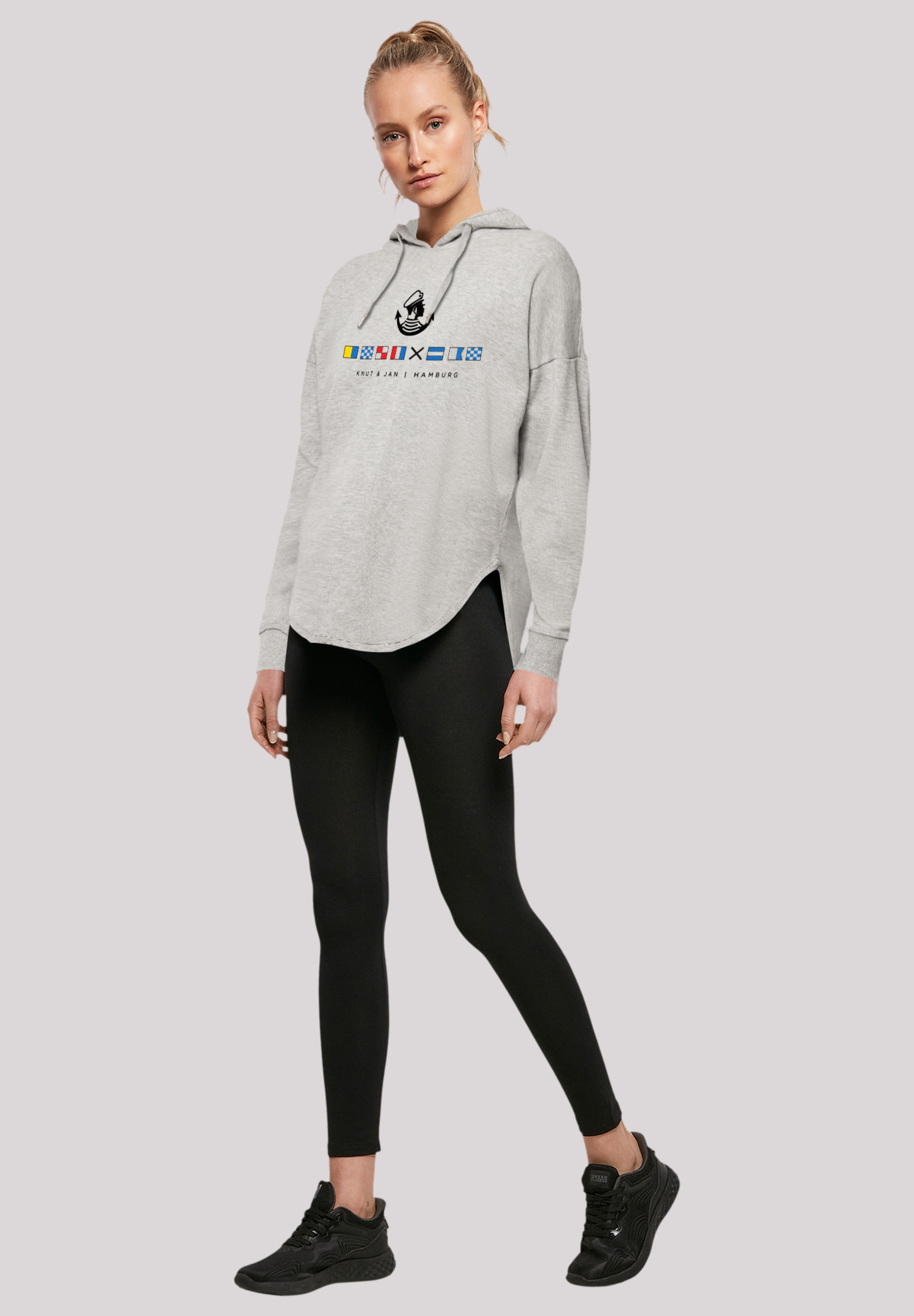 F4NT4STIC Kapuzenpullover »Seglerfahnen Knut & Jan Hamburg«, Print