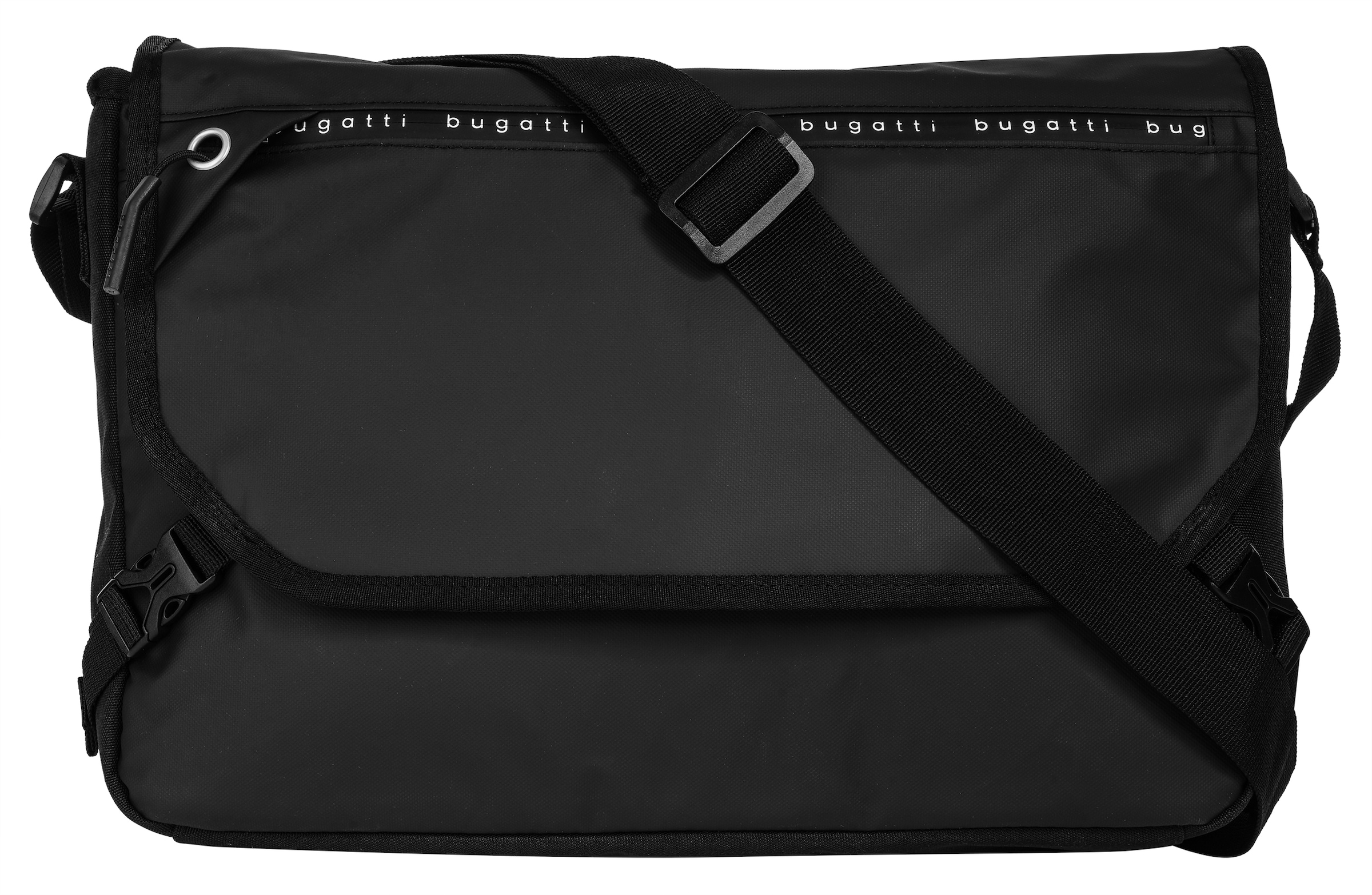 Bugatti Herren Schwarz Messenger Bag "Bugatti Damen Blanc Delight", Damen, Gr. B/H/T: 38Cm X 24Cm X 9Cm Onesize, Kunstfaser, Unifarben, Taschen - Image 3