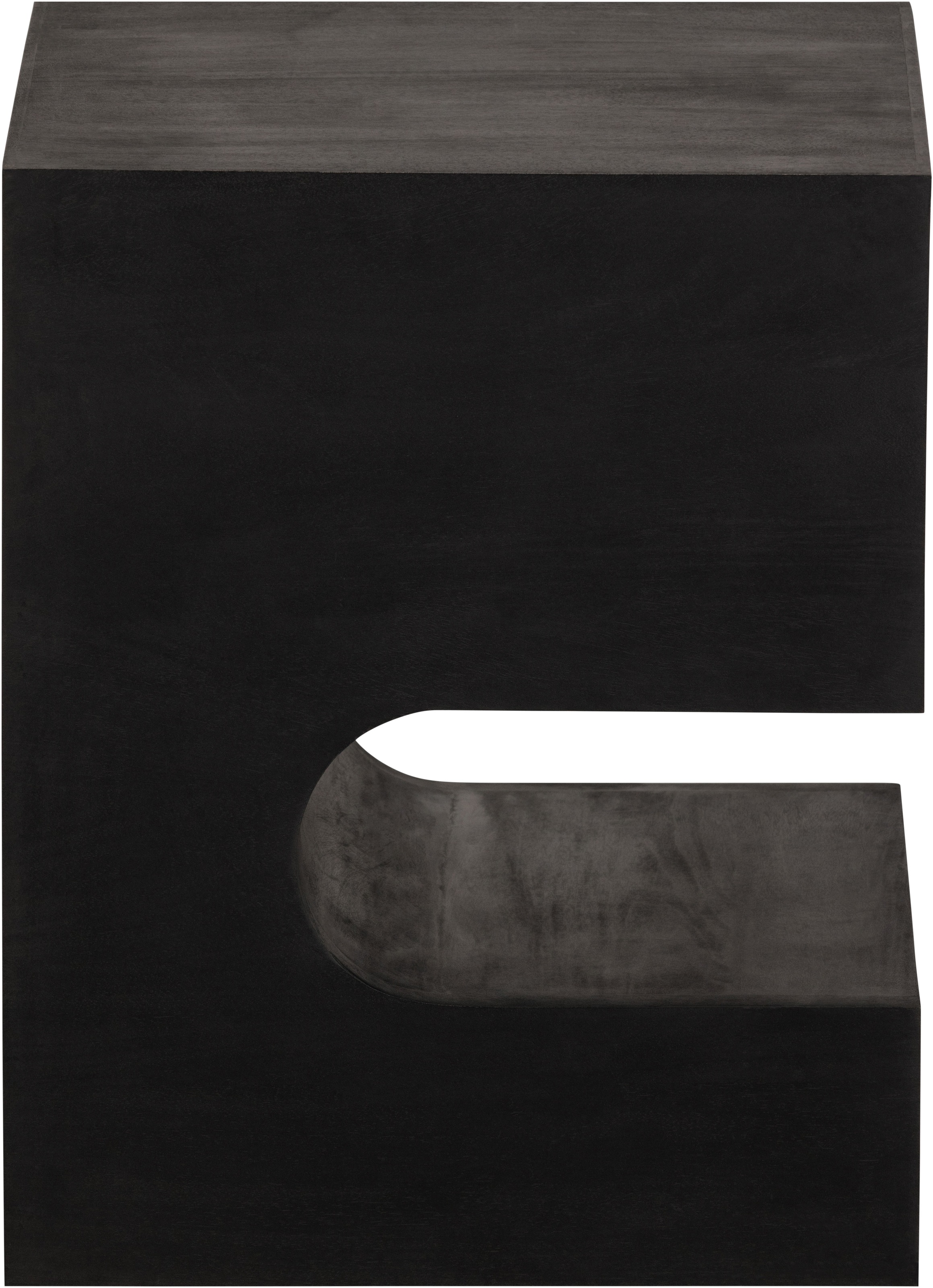 WOOOD Beistelltisch »Toma aus Mangoholz mit gedrehter Formgebung 40x40x50 cm« Tragkraft 15 kg, Plattendicke 5 cm, offener Zwischenboden 13 cm hoch
