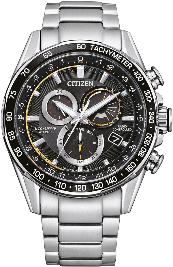 Citizen Funkchronograph »CB5914-89E«, Armbanduhr, Herrenuhr, Solar, Stoppfunktion
