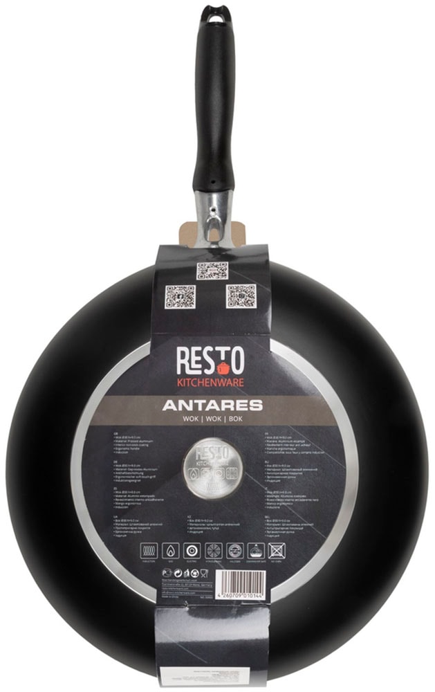 RESTO Kitchenware Wok »Antares, Bratpfanne antihaftbeschichtet und spülmaschinenfest«, Aluminium, (1 tlg.), Induktion, für alle Herdarten geeignet