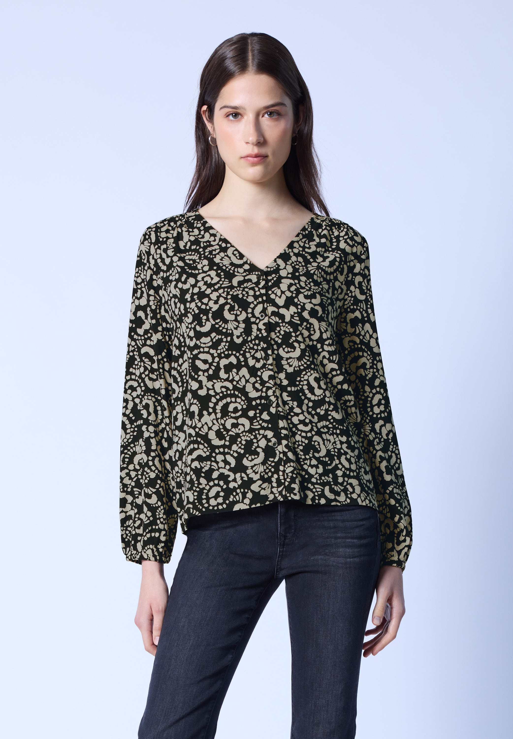 STREET ONE STUDIO Langarmbluse mit grafischem Muster günstig online kaufen