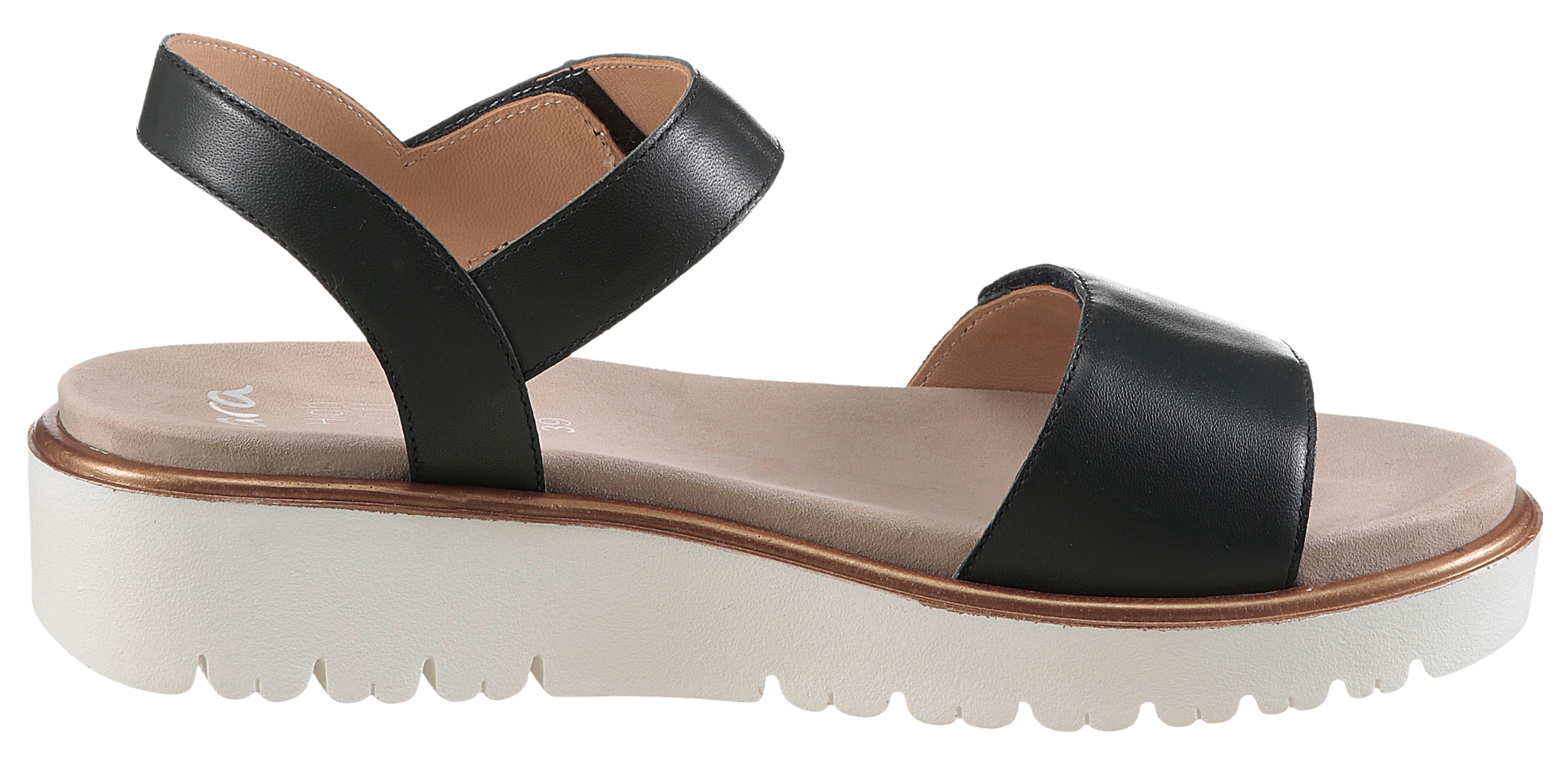 Ara Sandalette »BILBAO«, Sommerschuh, Sandale, Keilabsatz, Klett, Weite G (weit)