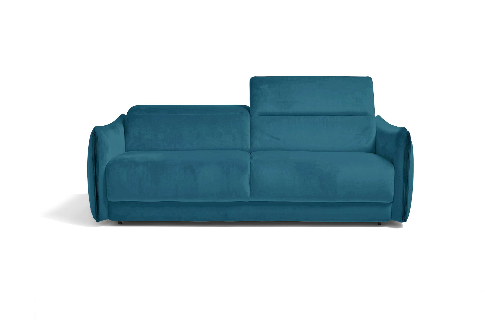 Egoitaliano Schlafsofa "FOX, 216 cm, Made in Italy-Designsofa mit Dauerschlaffunktion" Bettsofa, Luxus-Microfaser mit verstellbaren Kopfstützen