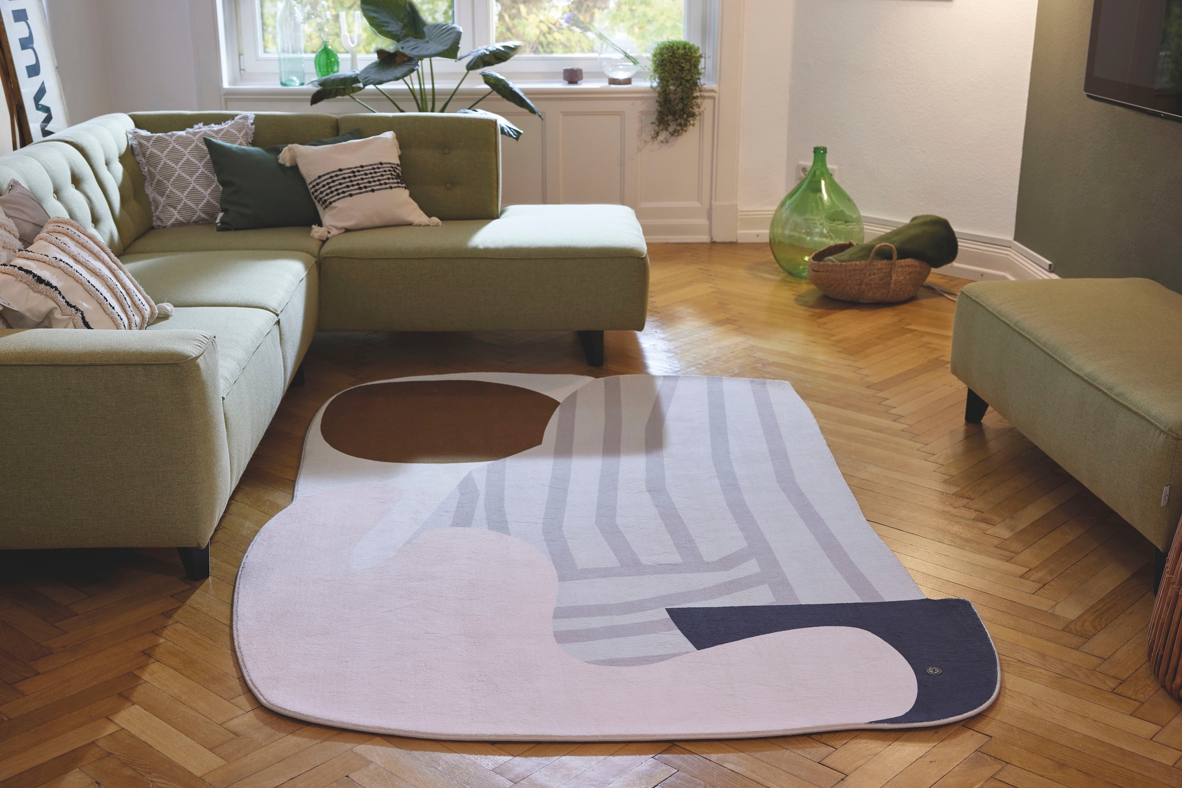 TOM TAILOR HOME Teppich »Shapes - SEVEN«, Motivform, Kurzflor, bedruckt, modernes Design