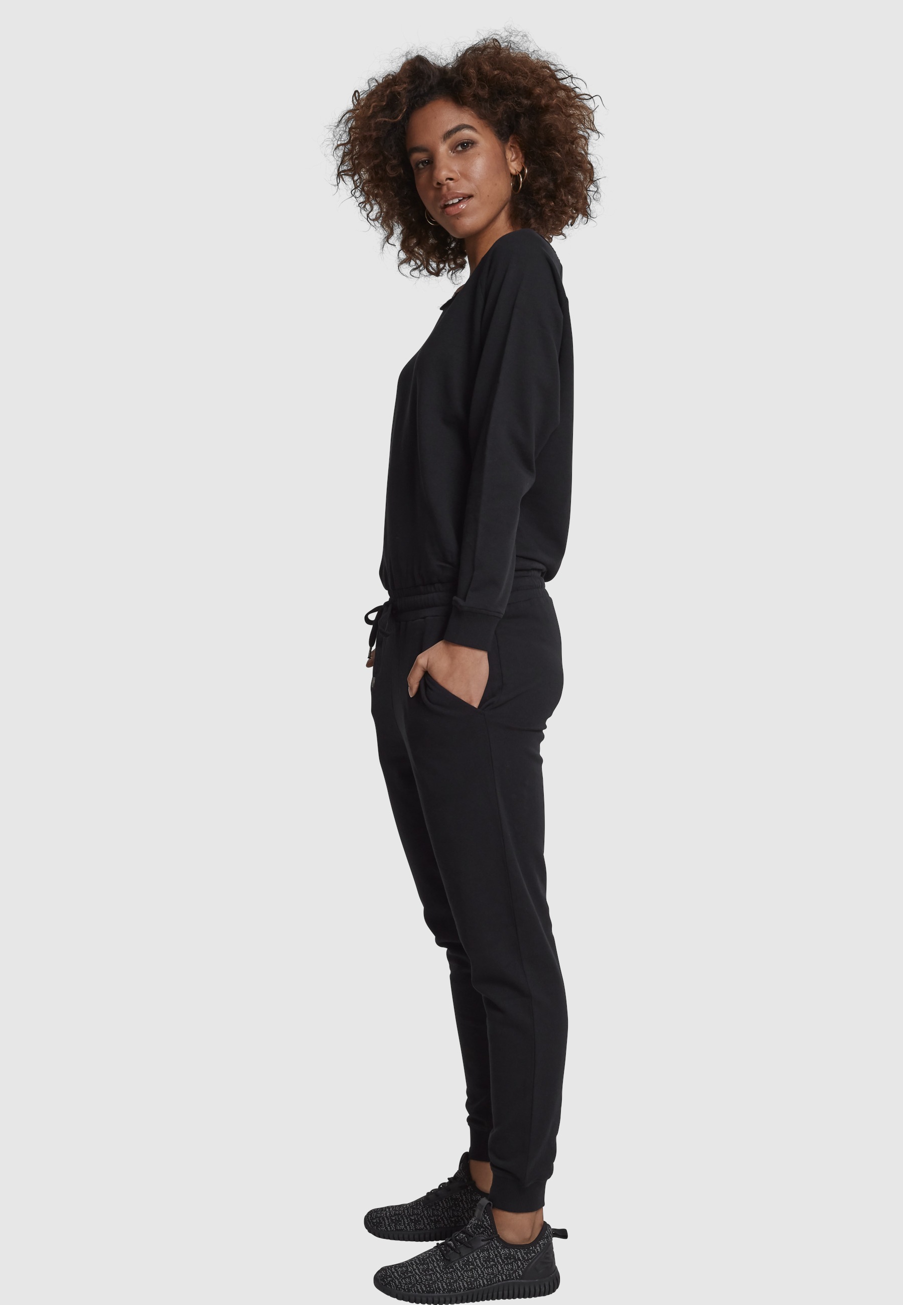 URBAN CLASSICS Jumpsuit »Urban Classics Damen Ladies Long Sleeve Terry Jumpsuit« 1 Stk.