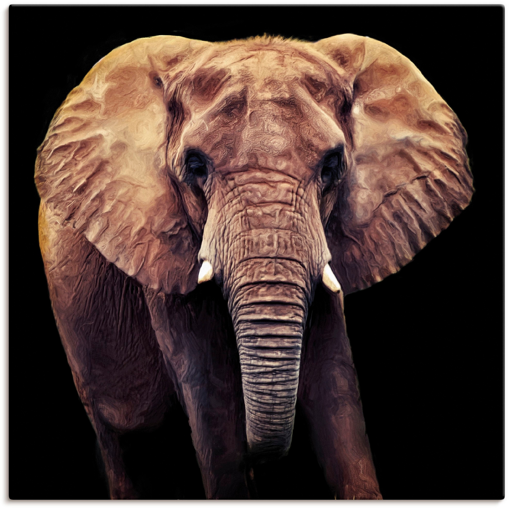 Artland Leinwandbild "Elefant", Wildtiere, (1 St.), auf Keilrahmen gespannt