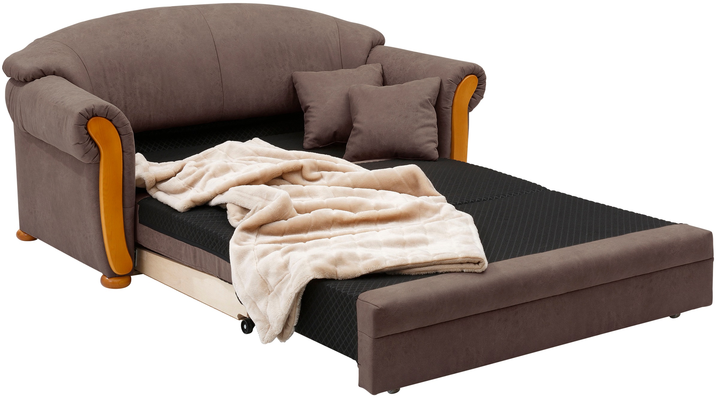 Thumbnail - Home affaire Schlafsofa "Milano", Hoher Sitzkomfort mit Schlaffunktion und Bettkasten, incl. Zierkissen