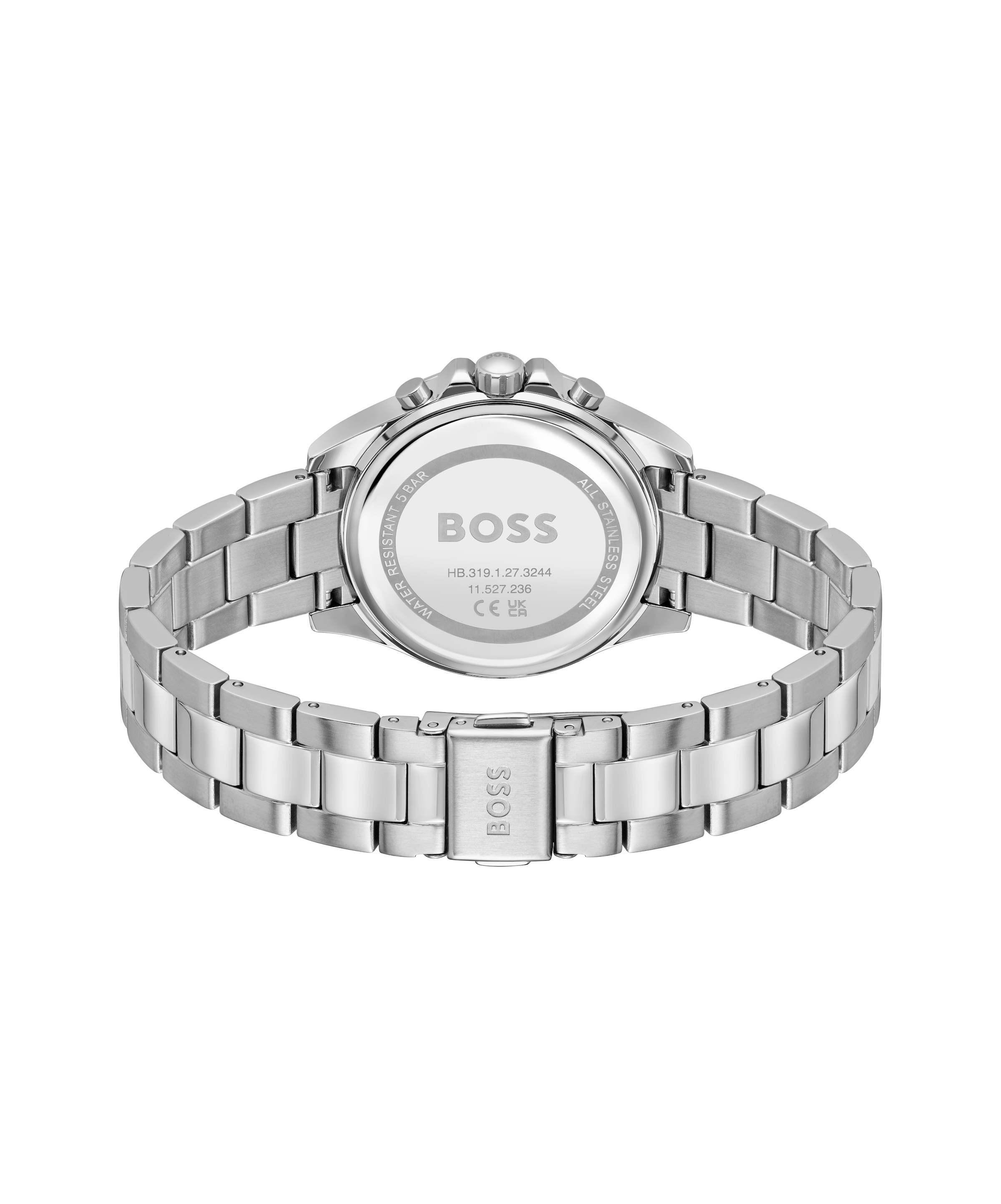 BOSS Multifunktionsuhr »ALLEY«, Quarzuhr, Armbanduhr, Damenuhr, Edelstahlarmband, analog, Tag