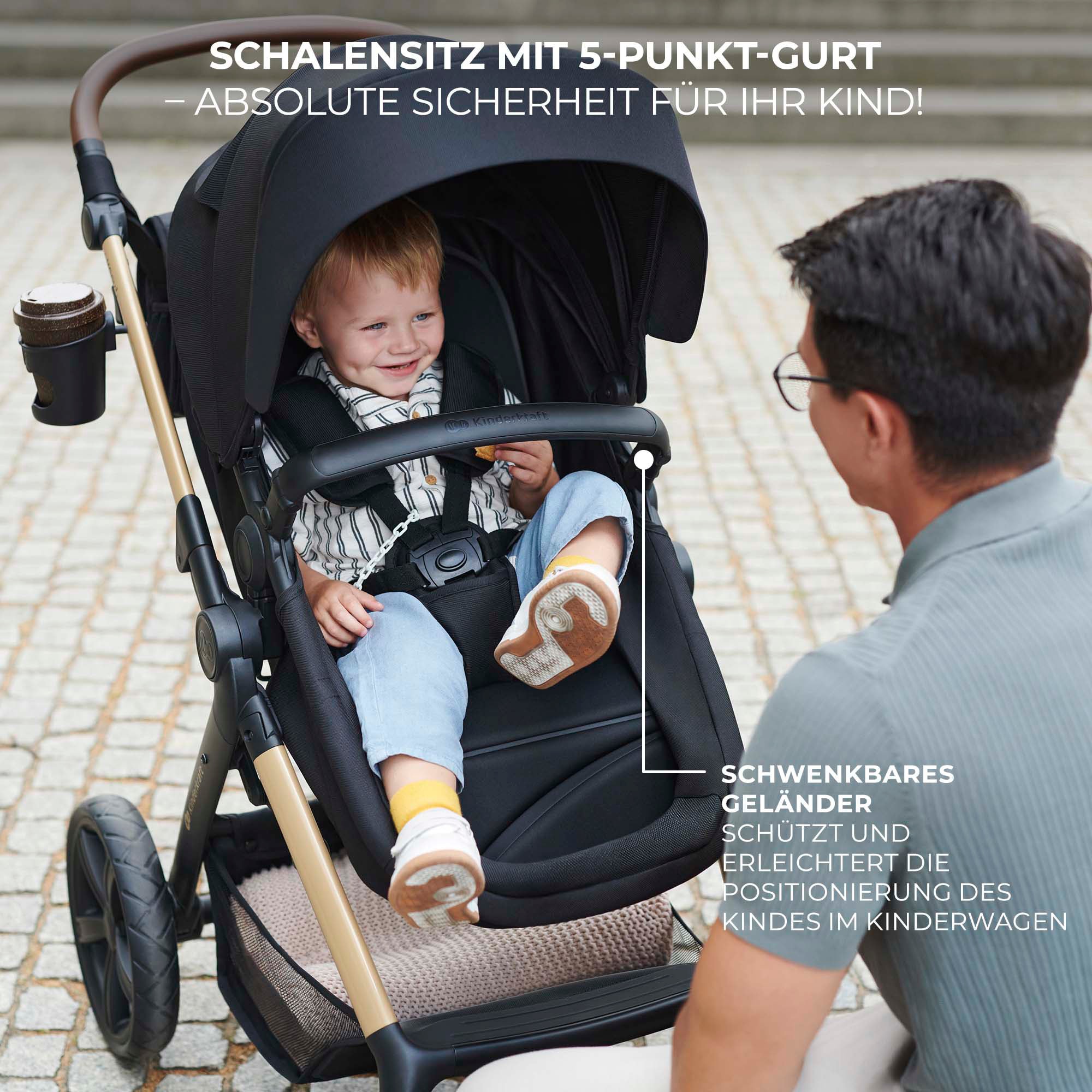 Kinderkraft Kombi-Kinderwagen »MOOV 2 Air 3IN1« 27 kg mit Luftreifen