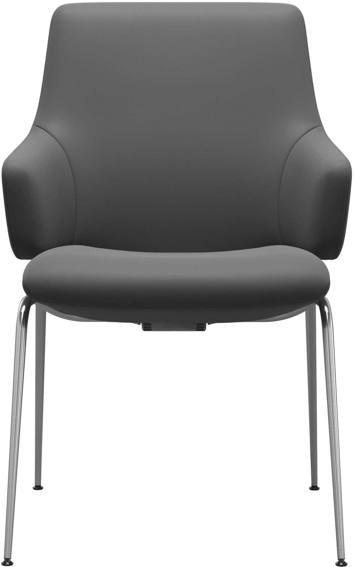 Thumbnail - Stressless Polsterstuhl "Laurel", Leder BATICK, Low Back mit Armlehne, Größe L, mit Beinen aus Stahl in Schwarz matt