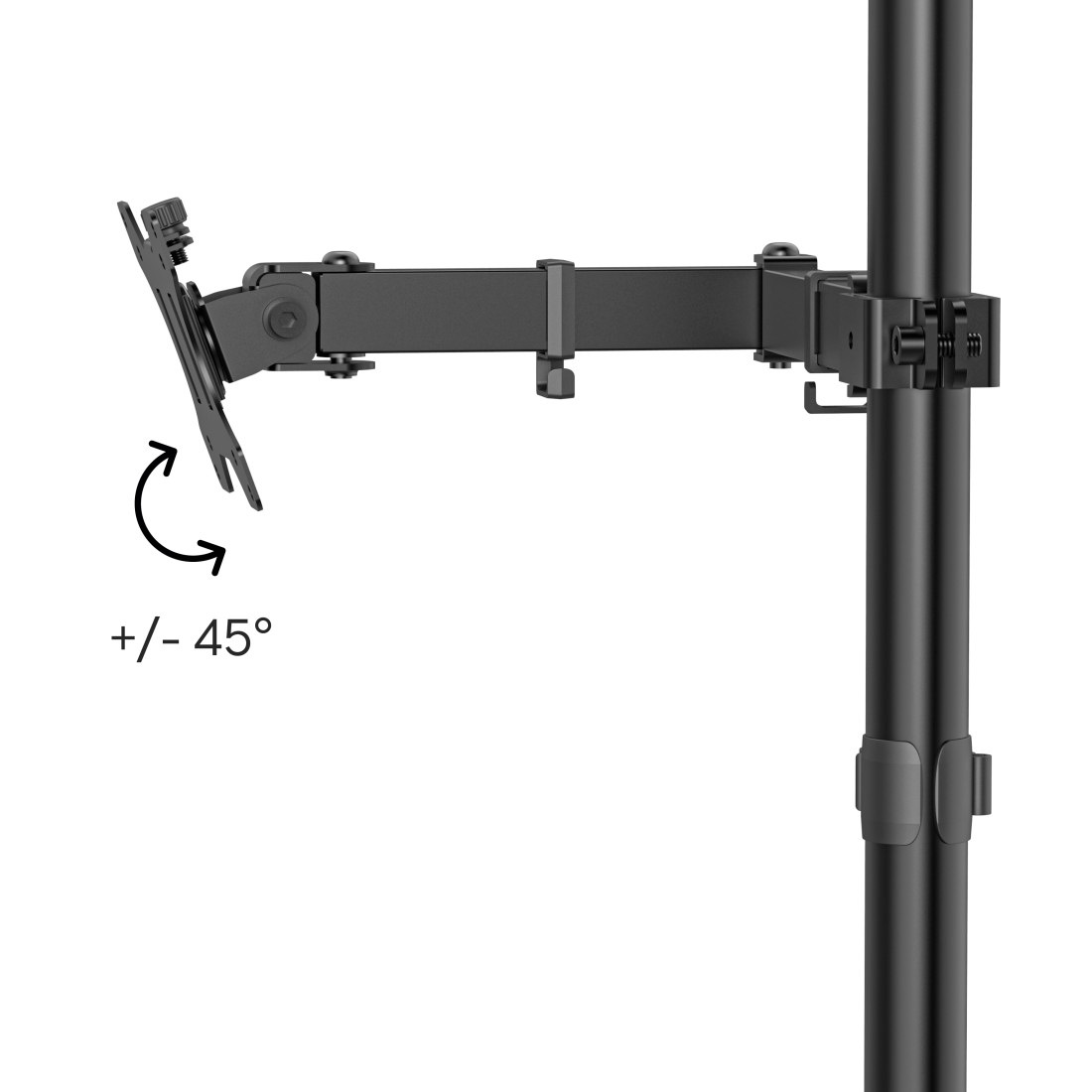 Hama Monitor-Halterung »Monitorhalterung höhenverstellbar für 13-35 Zoll Monitore« bis 89 cm Zoll 360° Rotation, VESA, Kabelmanagement, ausziehbar, Stahl