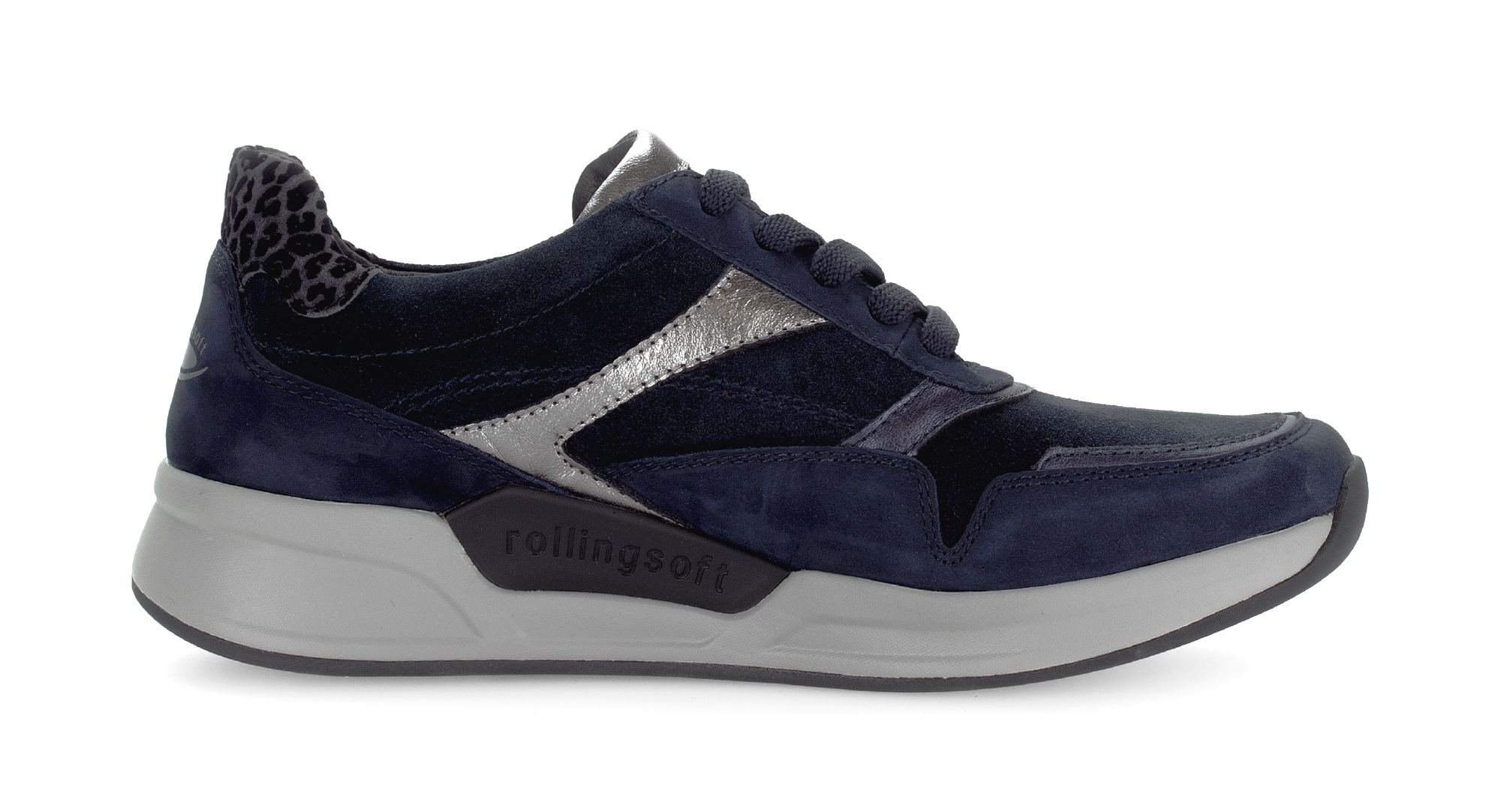 Gabor Rollingsoft Keilsneaker, Schnürschuh, Halbschuh, Freizeitschuh mit seitlichem Reißverschluss