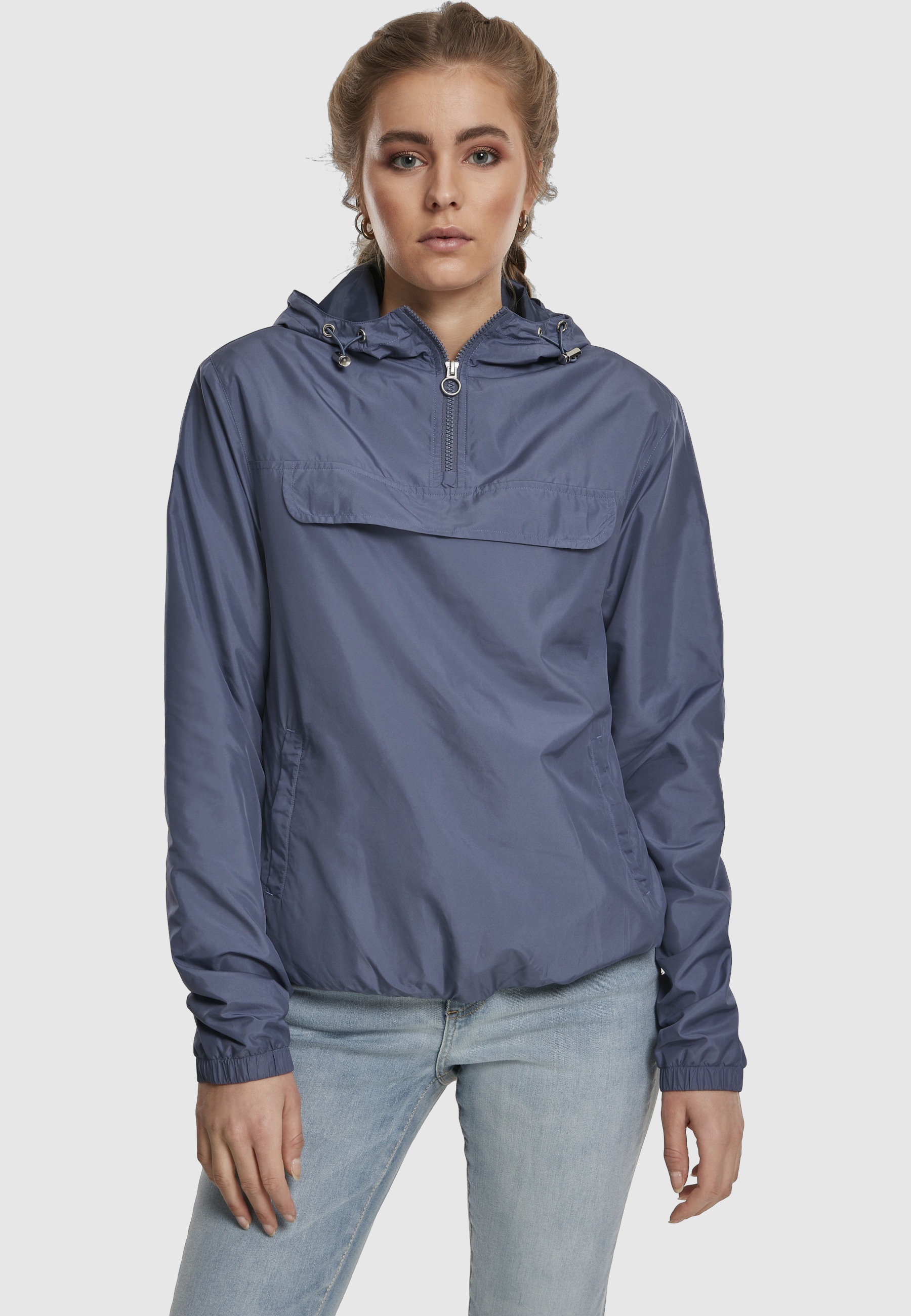 URBAN CLASSICS Allwetterjacke »Urban Classics Damen Ladies Basic Pull Over Jacket« 1 Stk. tlg. mit Kapuze