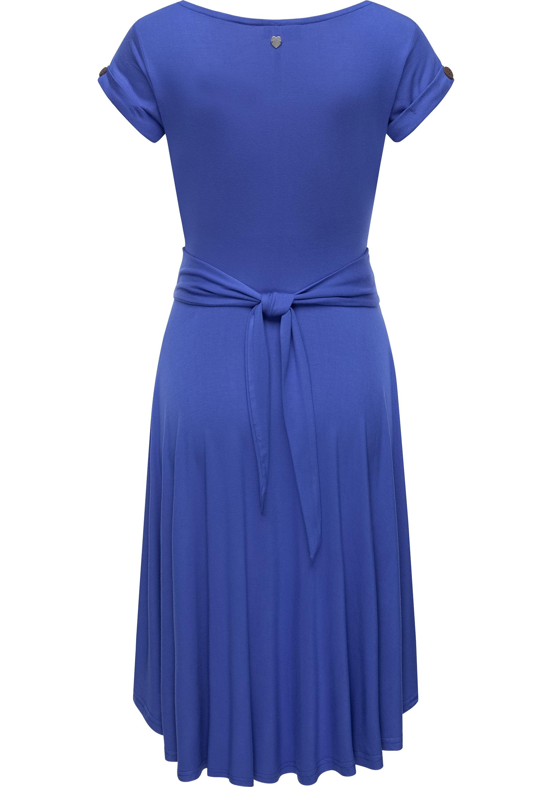 Ragwear Sommerkleid »Yvone Solid«, leichtes Jersey-Kleid mit Taillengürtel