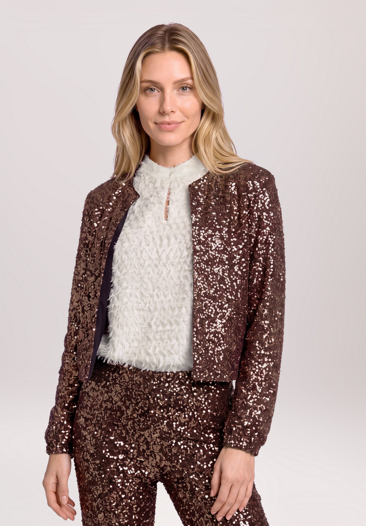 Betty&Co Jackenblazer »Damen mit Pailletten«