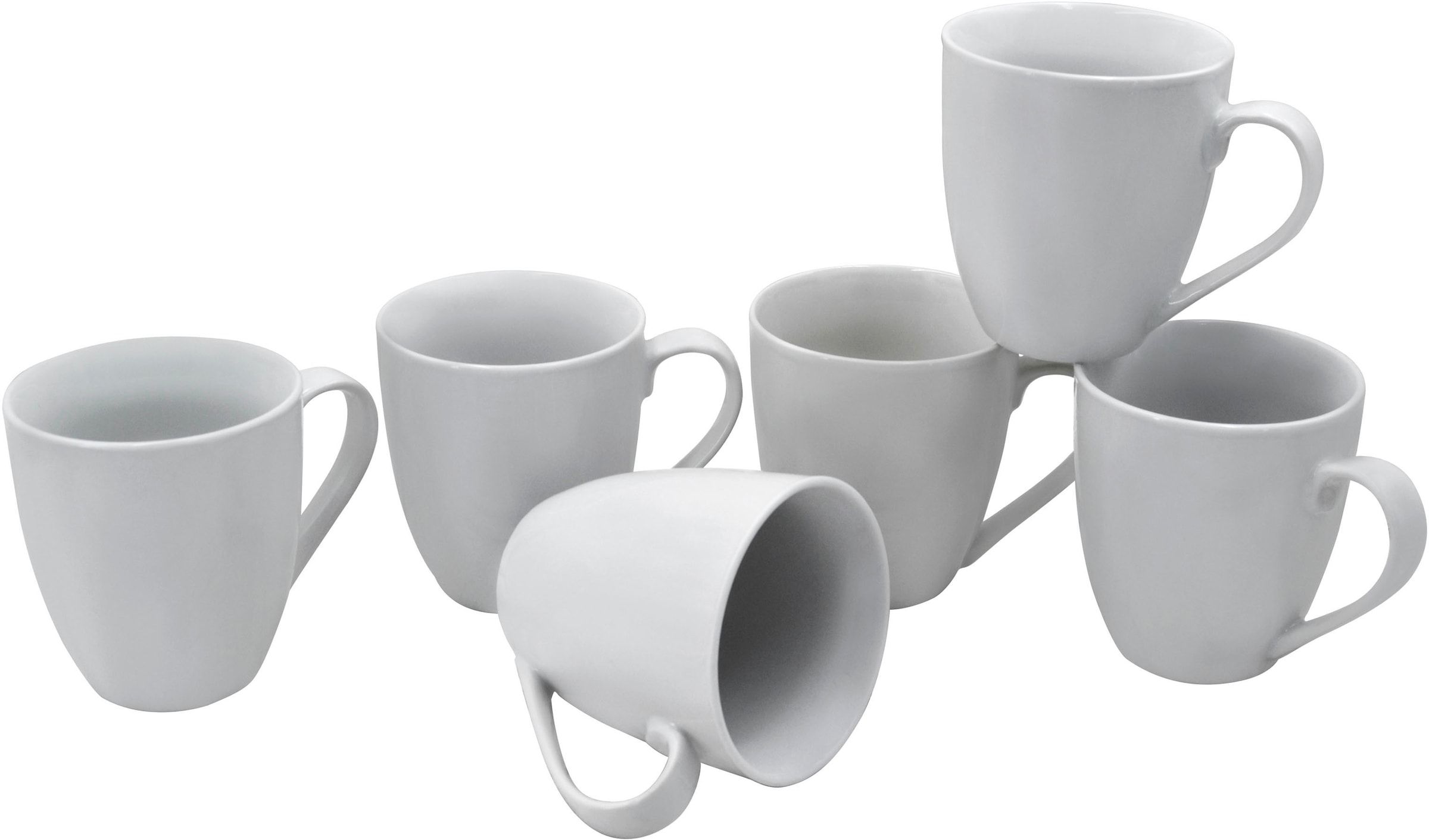 Retsch Arzberg Becher, (Set, 6 tlg., 6teilig), großer XXL Henkelbecher in gefällig bauchiger Form, 6-teilig, 500 ml