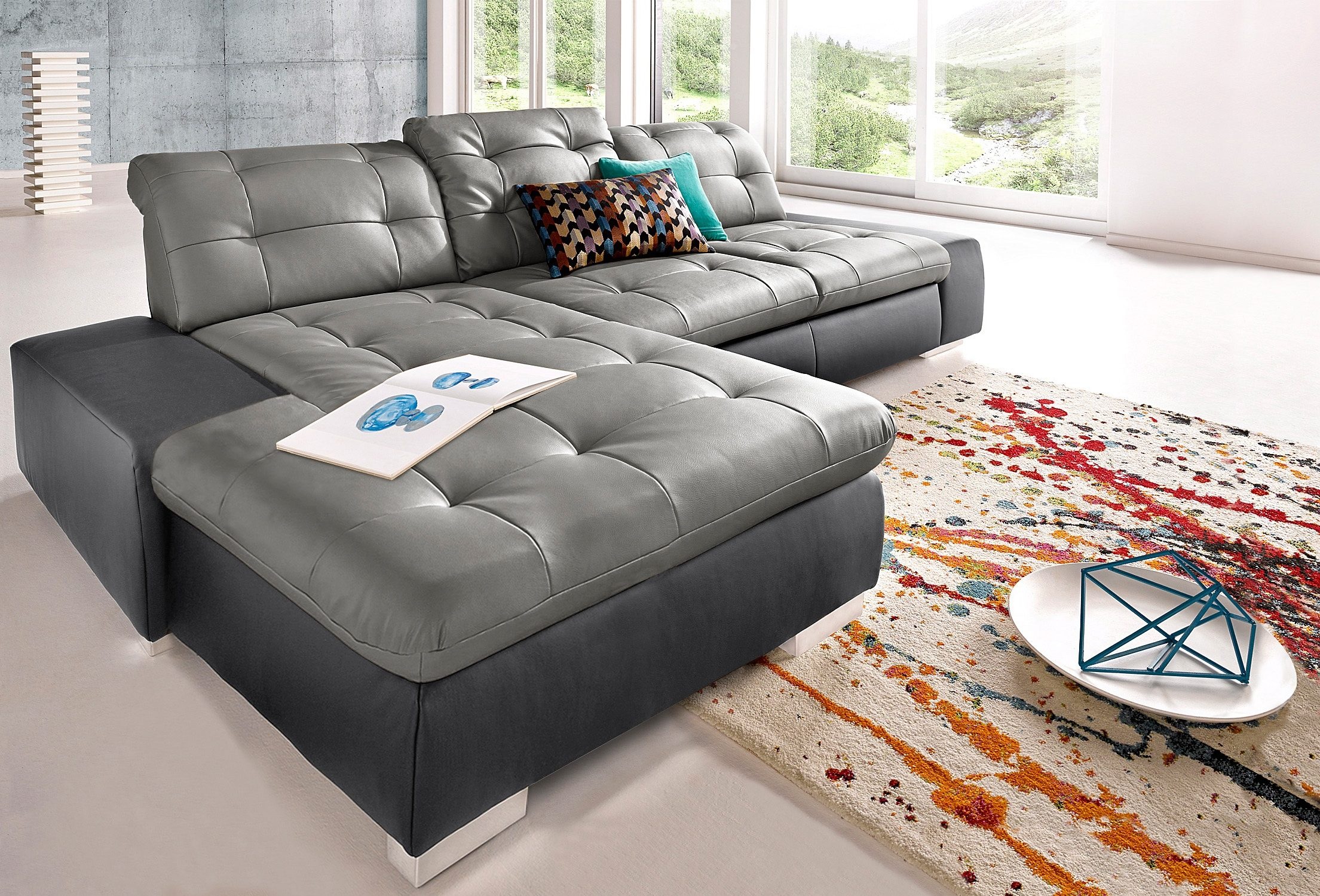 sit&more Ecksofa »Palomino L-Form«, wahlweise XL oder XXL und mit Bettfunktion