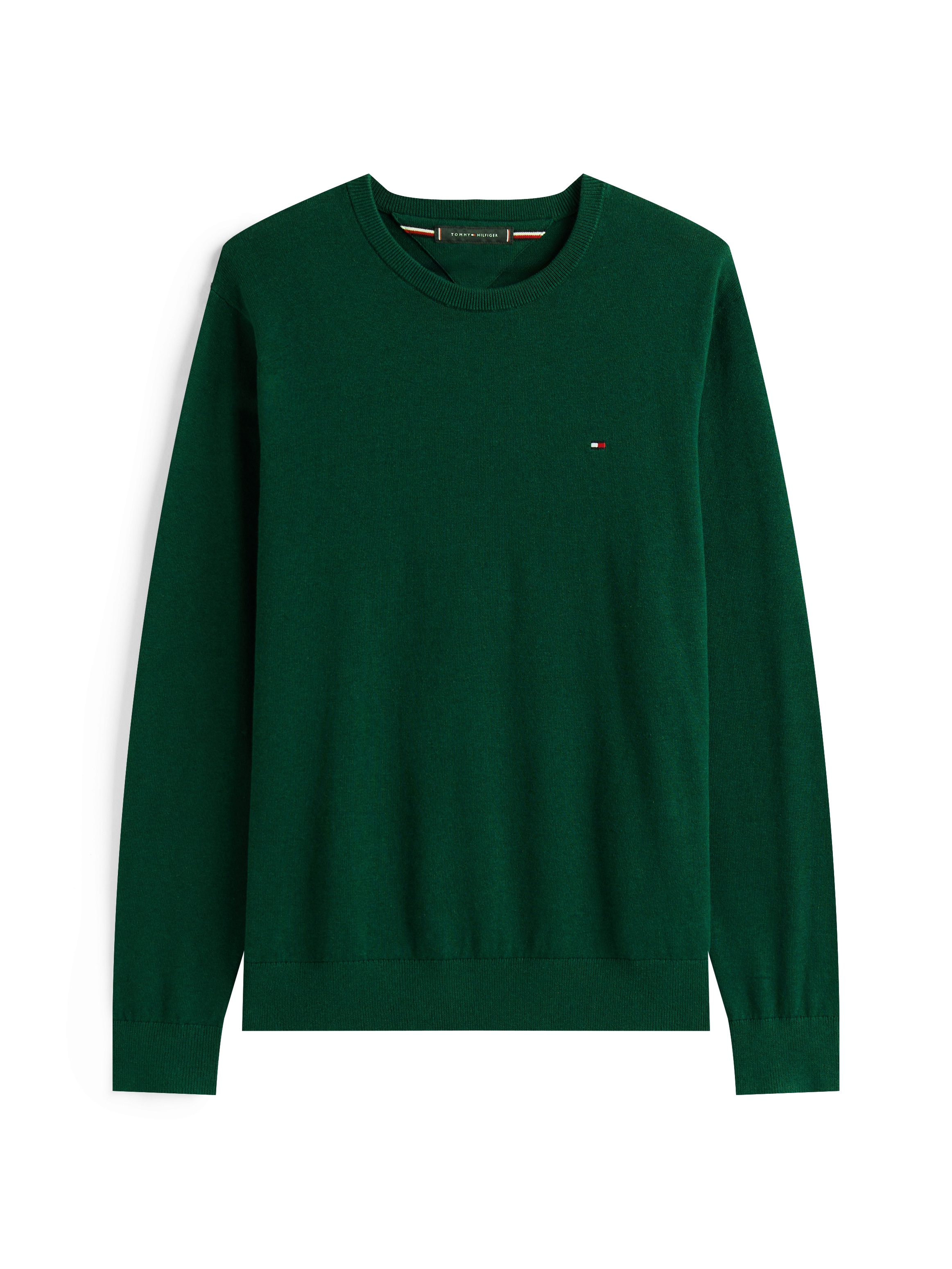 Tommy Hilfiger Rundhalspullover »ESSENTIAL COTTON CREW NECK«, 100% Baumwolle Crewneck Regular Fit Premium Mode