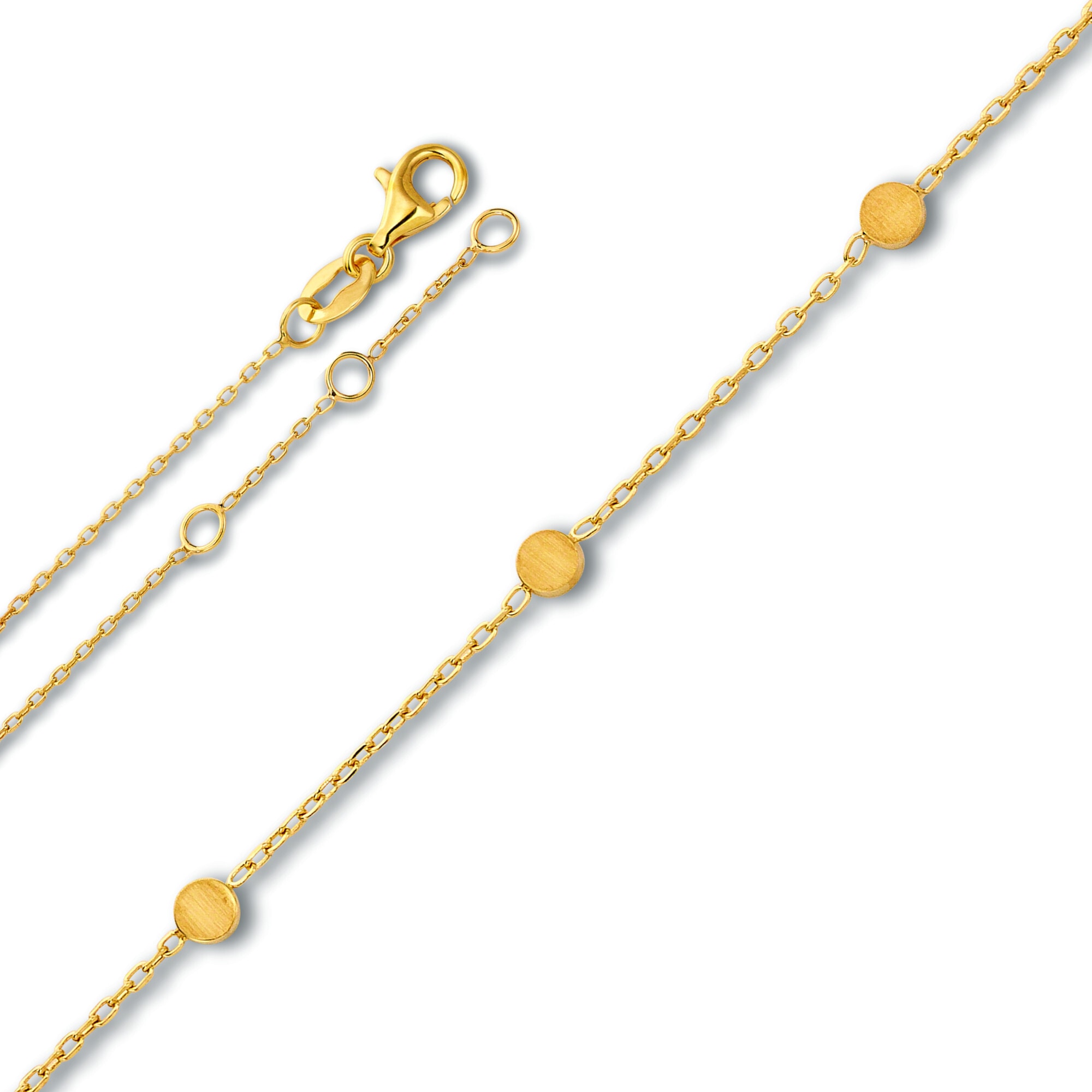 ONE ELEMENT Damen Silberarmband "Armband Rundankerkette aus 925 Silber 19 cm", Silber 925 (Sterlingsilber), gold, Silber 925 (Sterlingsilber),