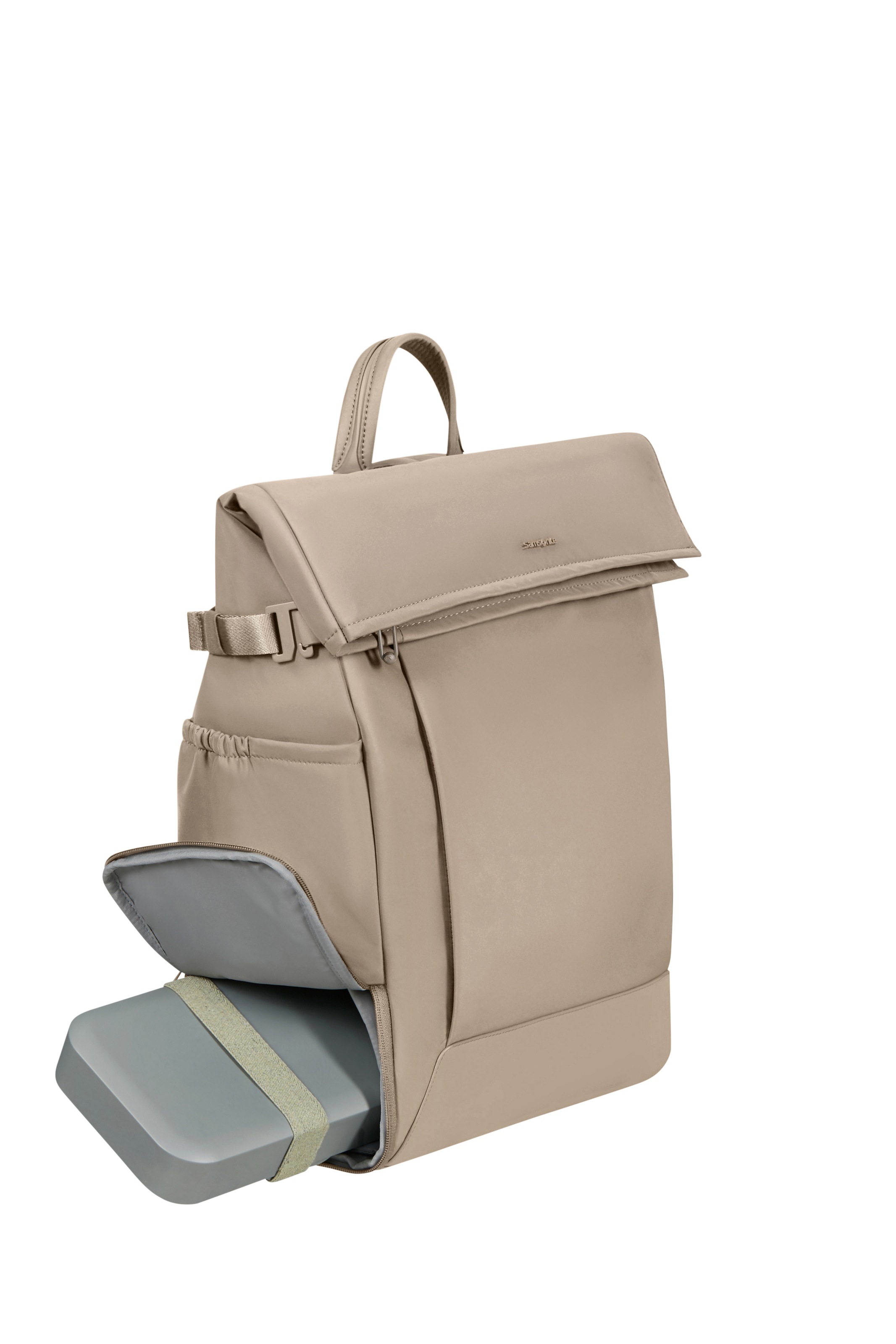 Samsonite Notebookrucksack »ESSENTIS Jana Ina Zarrella 25/31 L 15.6" RFID« RFID Softes, mattes Nylon, federleicht mit herausnehmbarer Trennwand