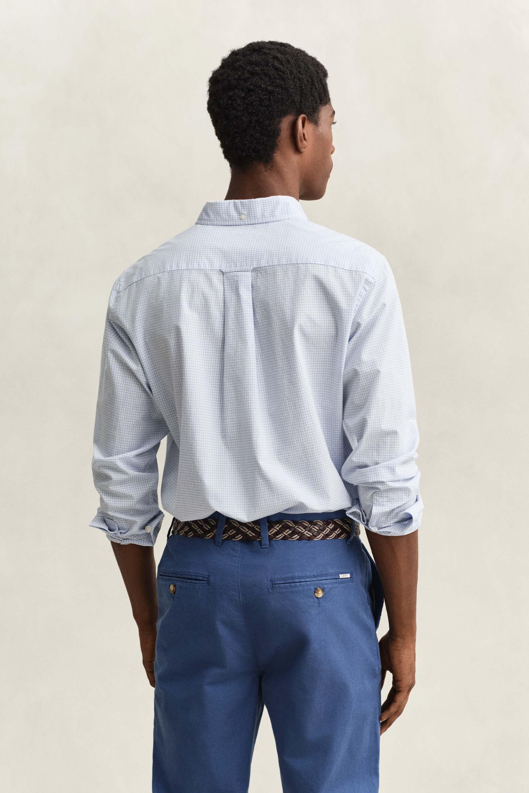 Gant Langarmhemd "REG CLASSIC POPLIN GINGHAM SHIRT" mit Logostickerei, Baum günstig online kaufen