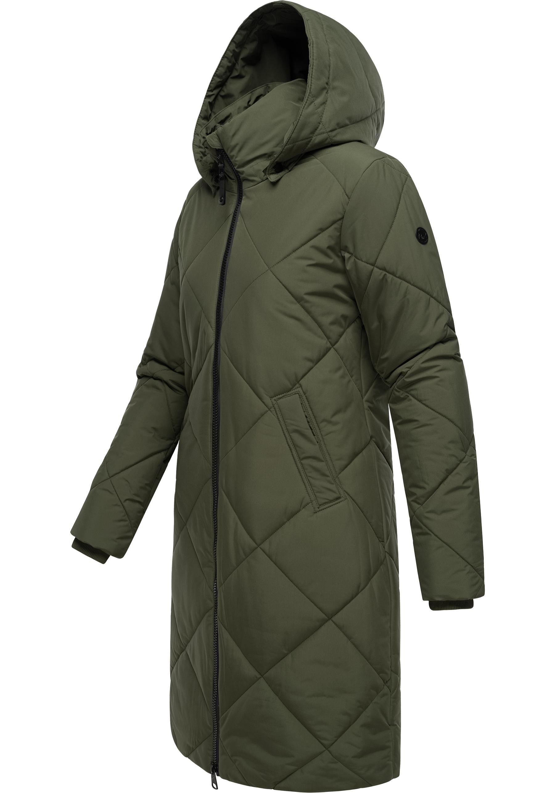 Ragwear Steppmantel "Rebela" stylischer Winterparka mit abnehmbarer Kapuze günstig online kaufen