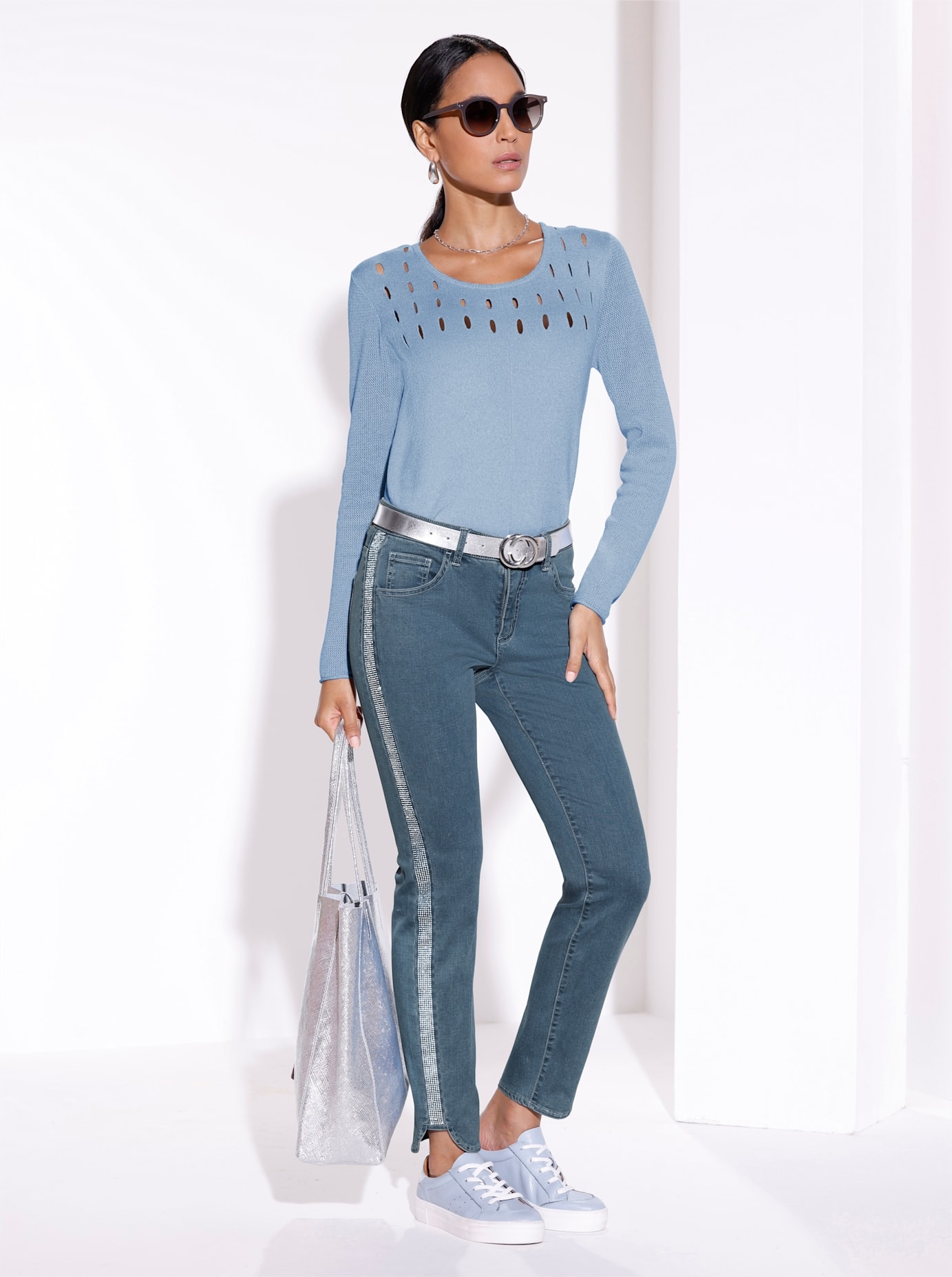 creation L Rundhalspullover "Pullover" günstig online kaufen