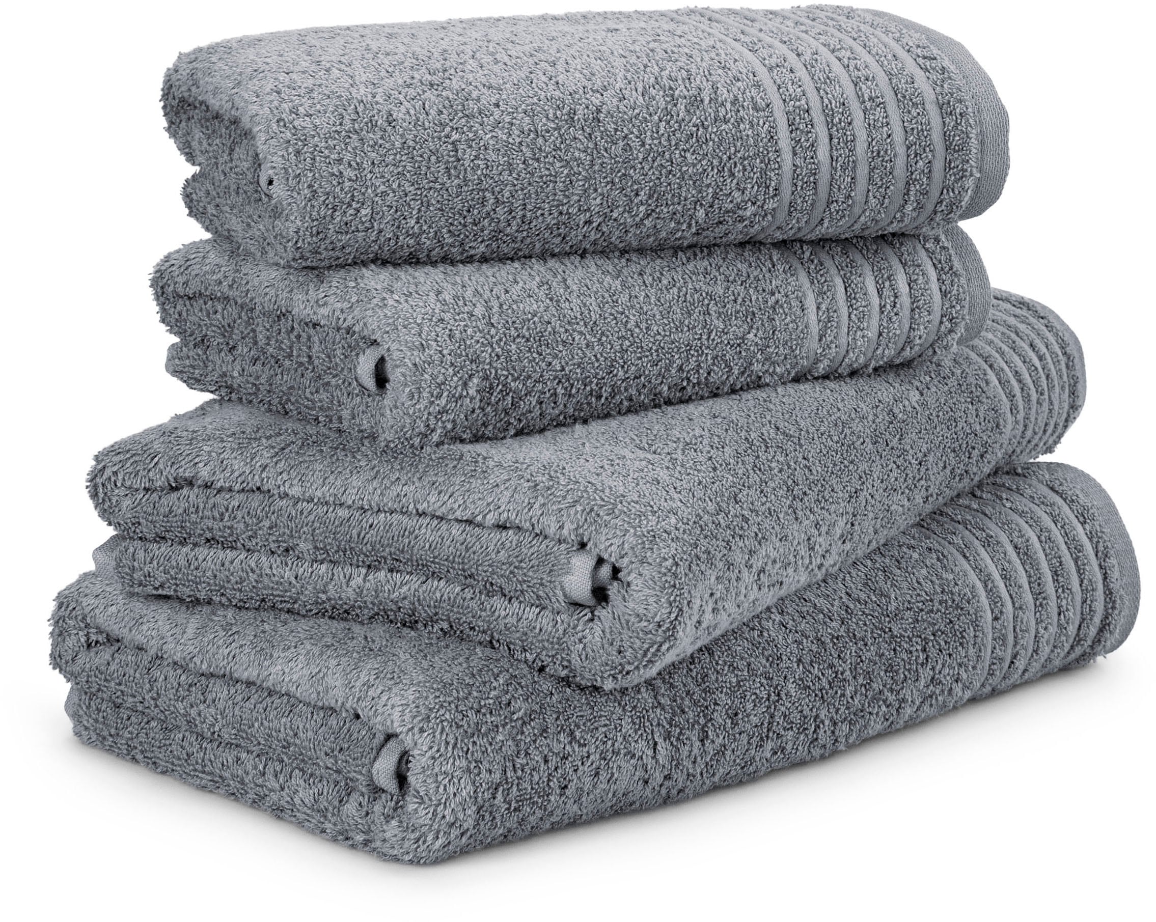 Möve Handtuch Set "New Classic" 4 Stk. Walkfrottier 2x Hand- und 2x Duschtü günstig online kaufen