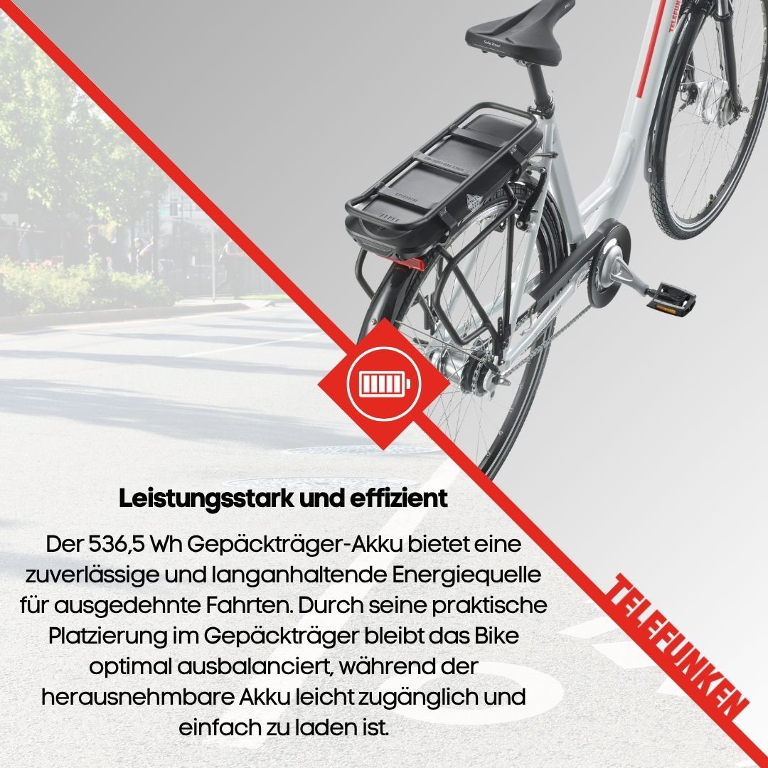 Telefunken E-Bike »Multitalent RC657«, 7 Gang, Shimano, Nexus, Frontmotor 250 W, Pedelec, Elektrofahrrad für Damen u. Herren