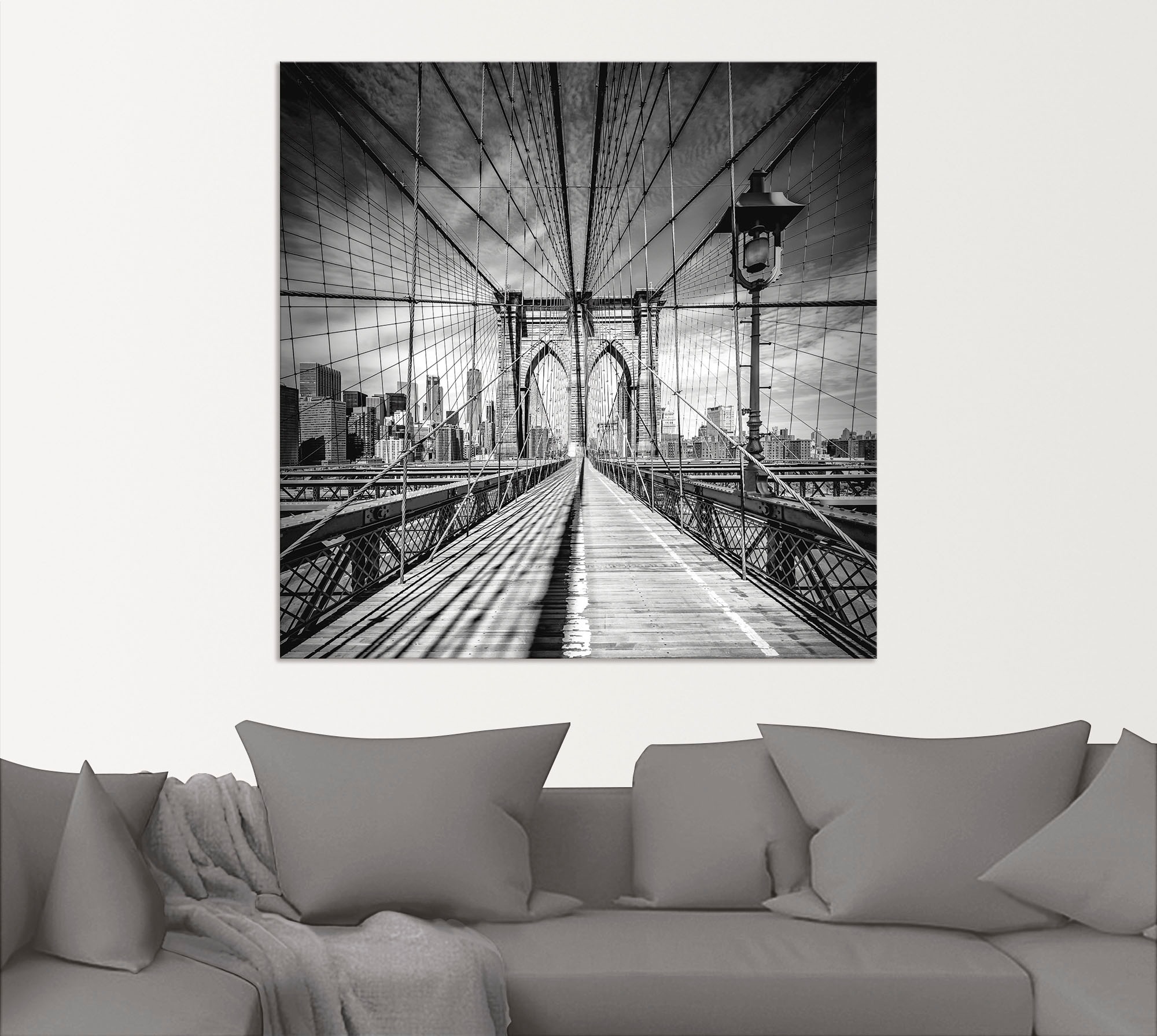 Artland Wandbild »New York BAUR | City als Brooklyn (1 Amerika, Wandaufkleber Alubild, in St.), oder Leinwandbild, Poster versch. Größen bestellen Bridge«