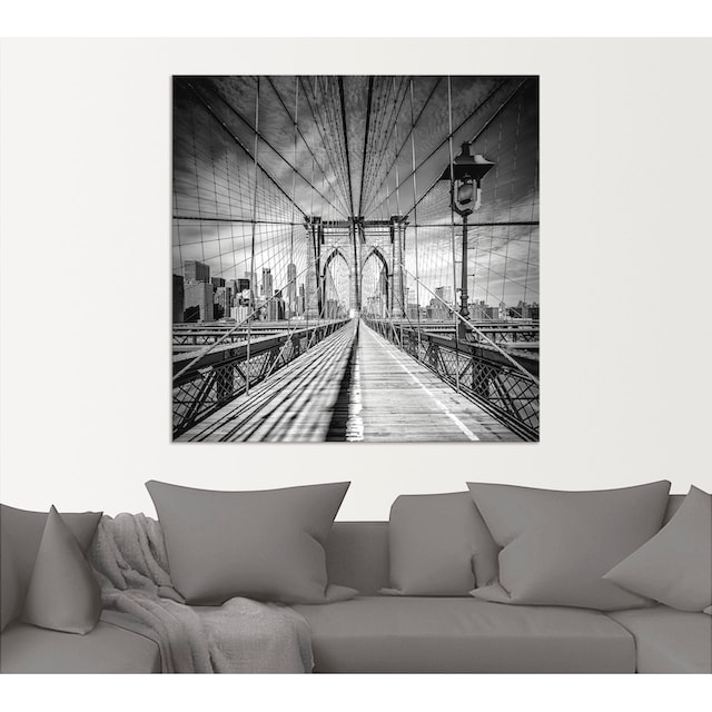 Artland Wandbild »New York City Brooklyn Bridge«, Amerika, (1 St.), als  Alubild, Leinwandbild, Wandaufkleber oder Poster in versch. Größen  bestellen | BAUR