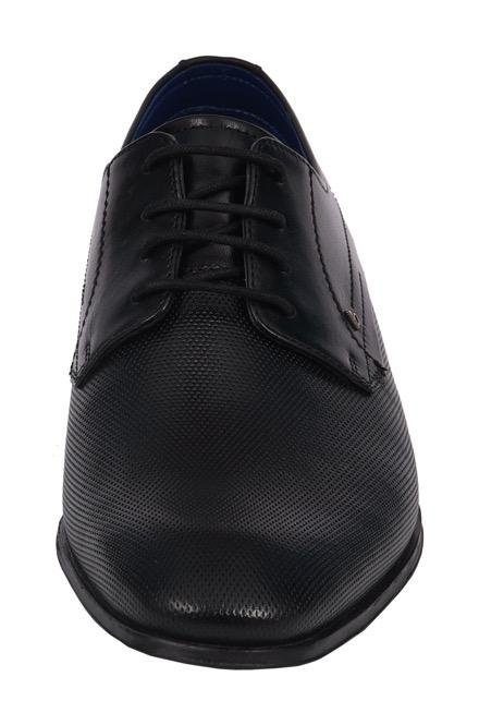 Schnürschuh BUGATTI, Herren, Gr. 43, schwarz, Nappaleder, Schuhe Schnürschuh, mit eleganter, feiner Prägung, Freizeitschuh, Halbschuh, Schnürschuh 3