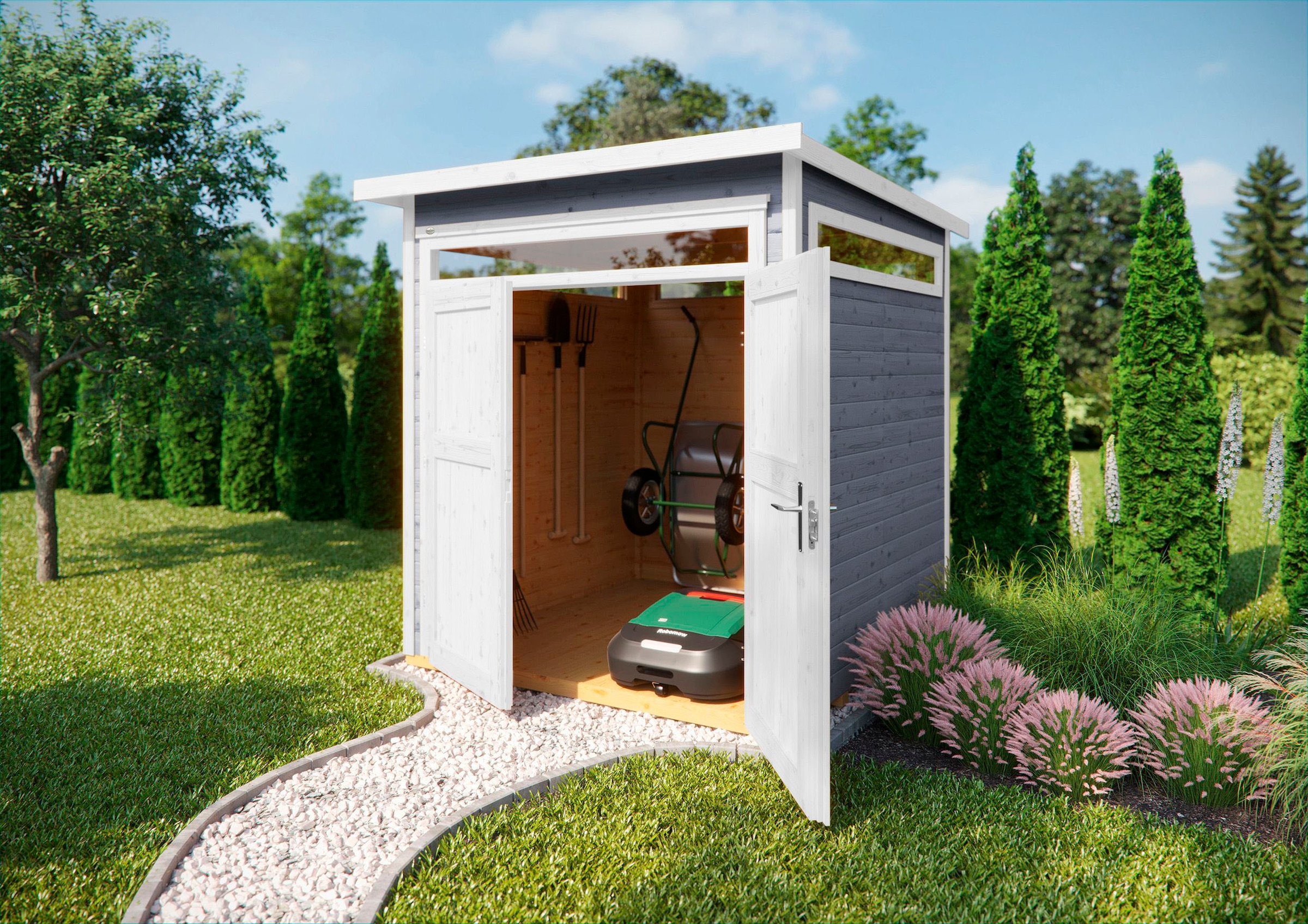 weka Gartenhaus »265 Gr. 3, 21 mm, grau«