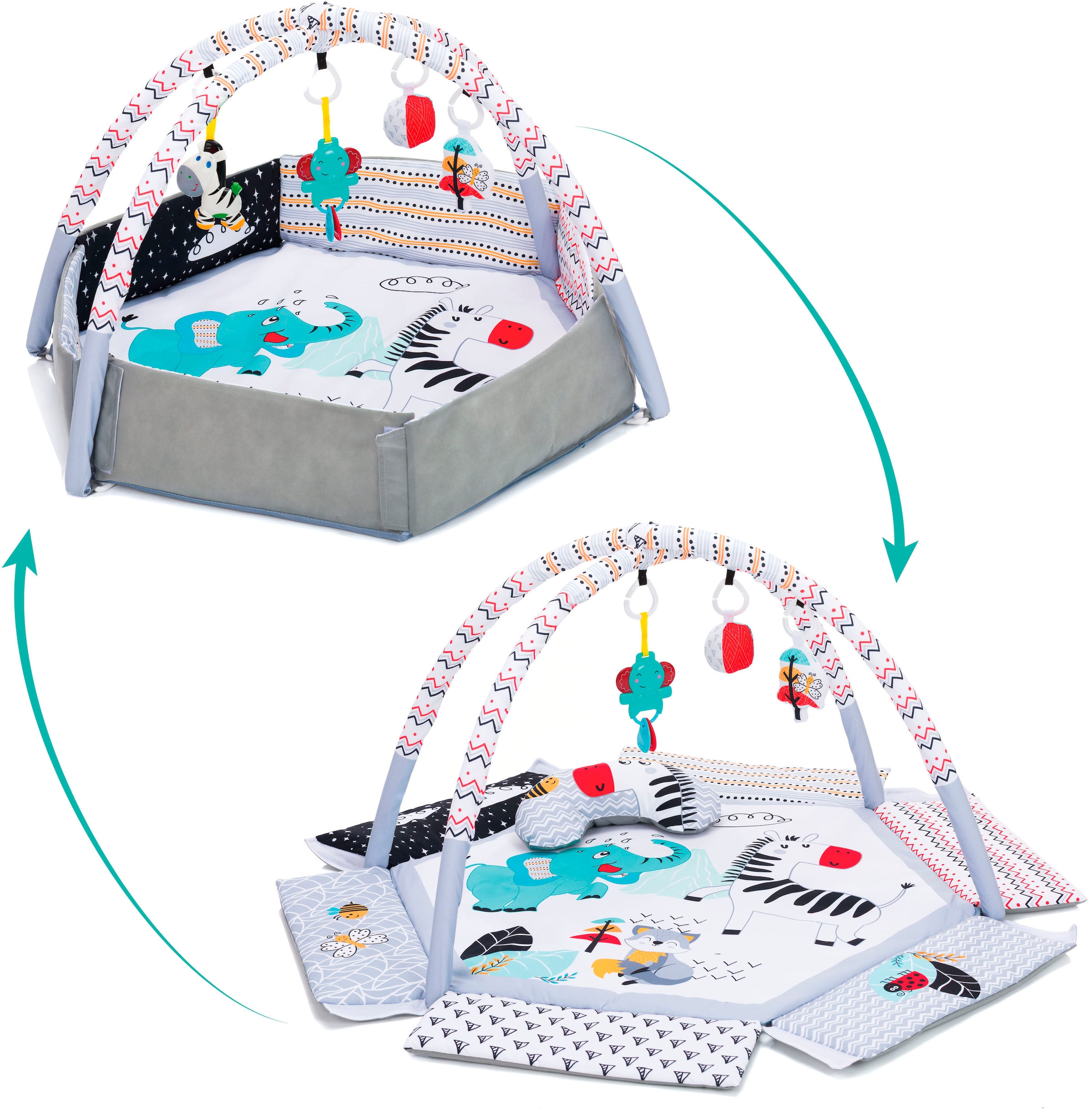 Fillikid Spielbogen »Aktivbogen - Spielematte mit Bälle, grau«