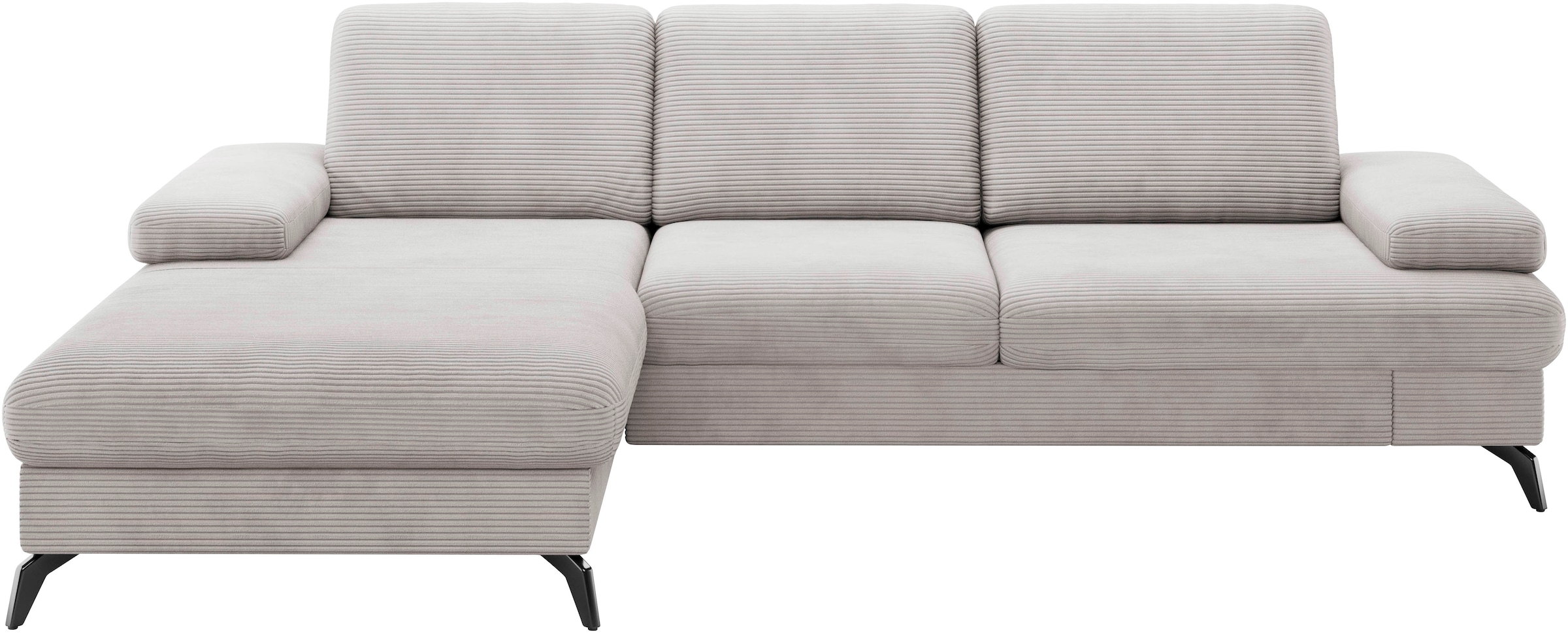 sit&more Ecksofa »Morris Jubi L-Form«, inkl. Armteilfunktion und 1 Zierkissen, wahlweise mit Bettfunktion