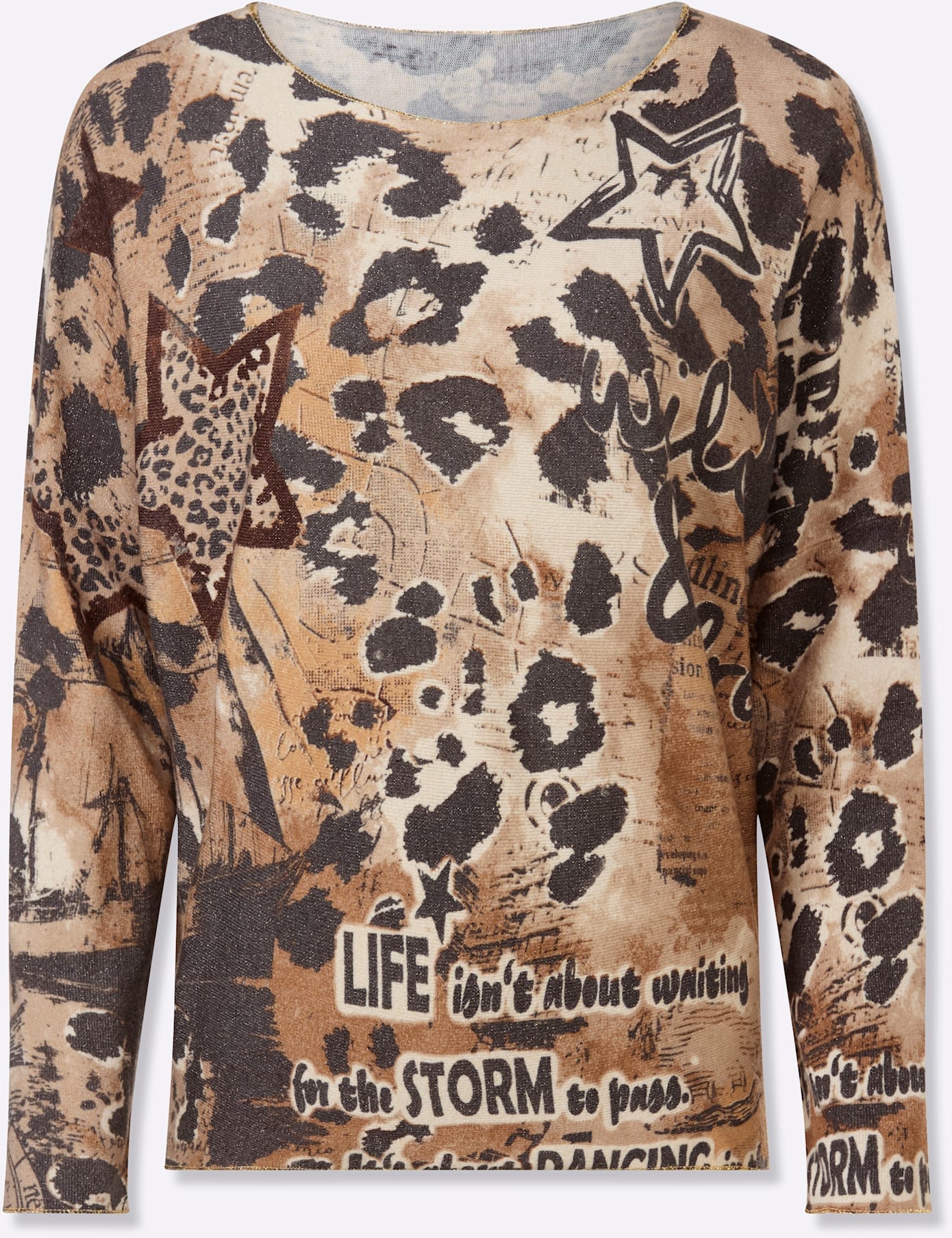 heine Strickpullover »Druck-Pullover«