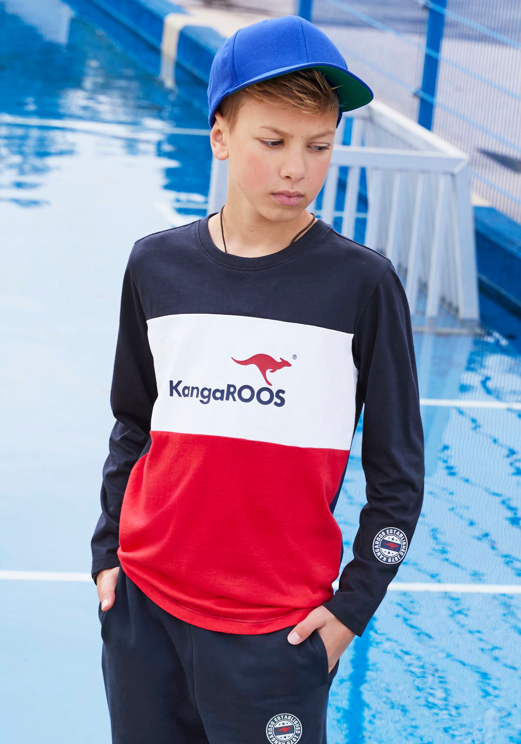 KangaROOS Langarmshirt, im colorblocking Design ▷ für | BAUR