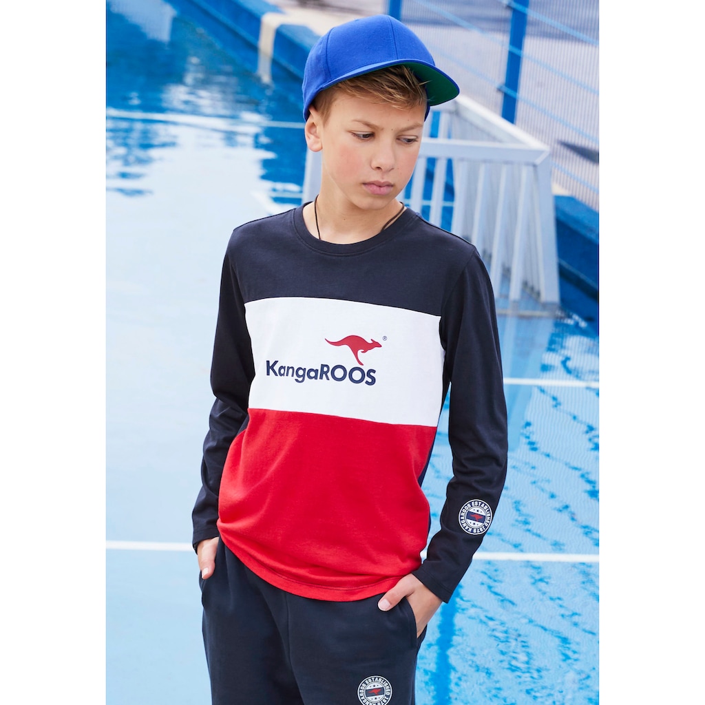 KangaROOS Langarmshirt »Colorblocking«