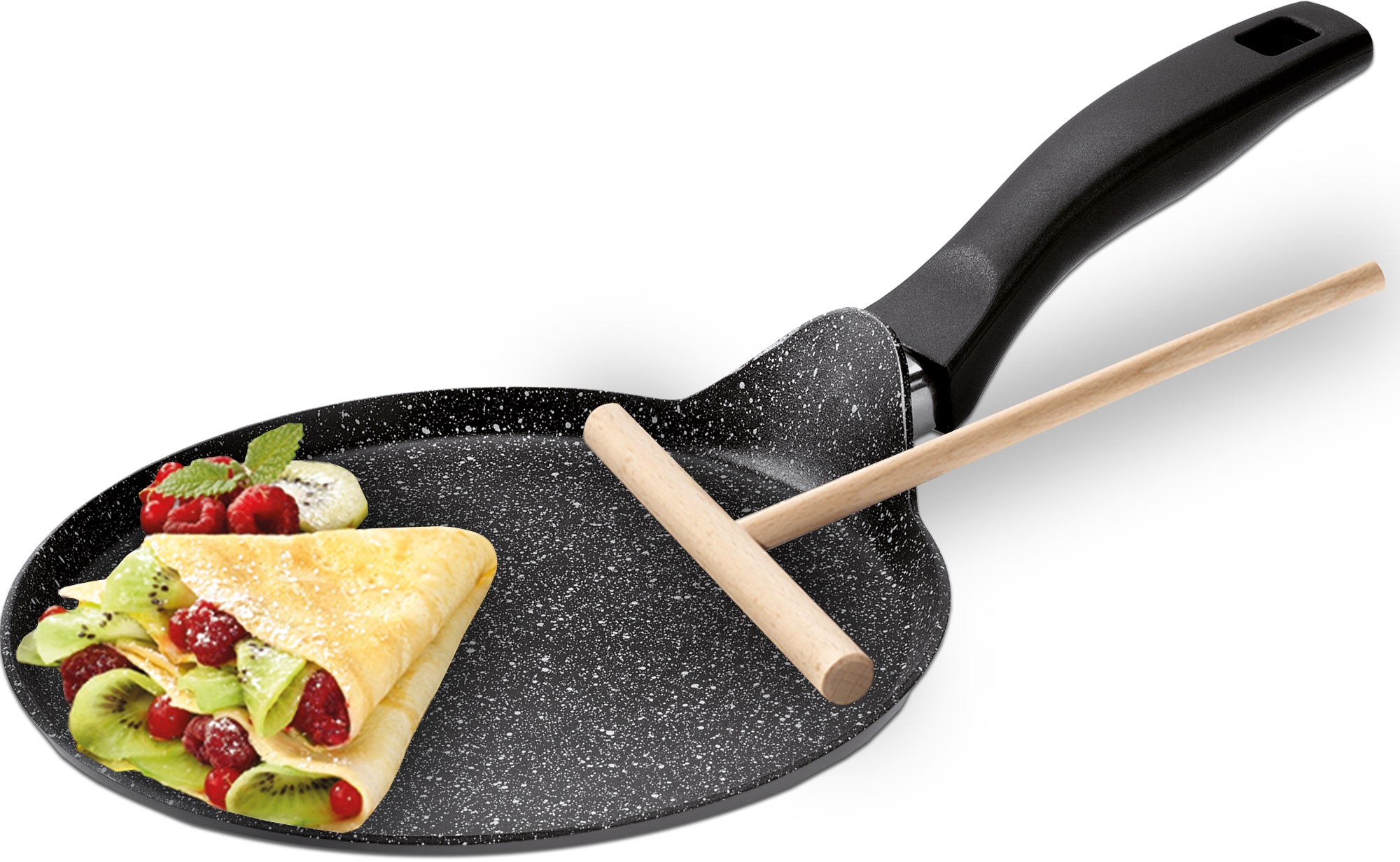 Crêpepfanne, Aluminiumguss, Ø 25 cm, Induktion, mit Teigverteiler Crêpepfanne, Aluminiumguss, Ø 25 cm, Induktion, mit Teigverteiler