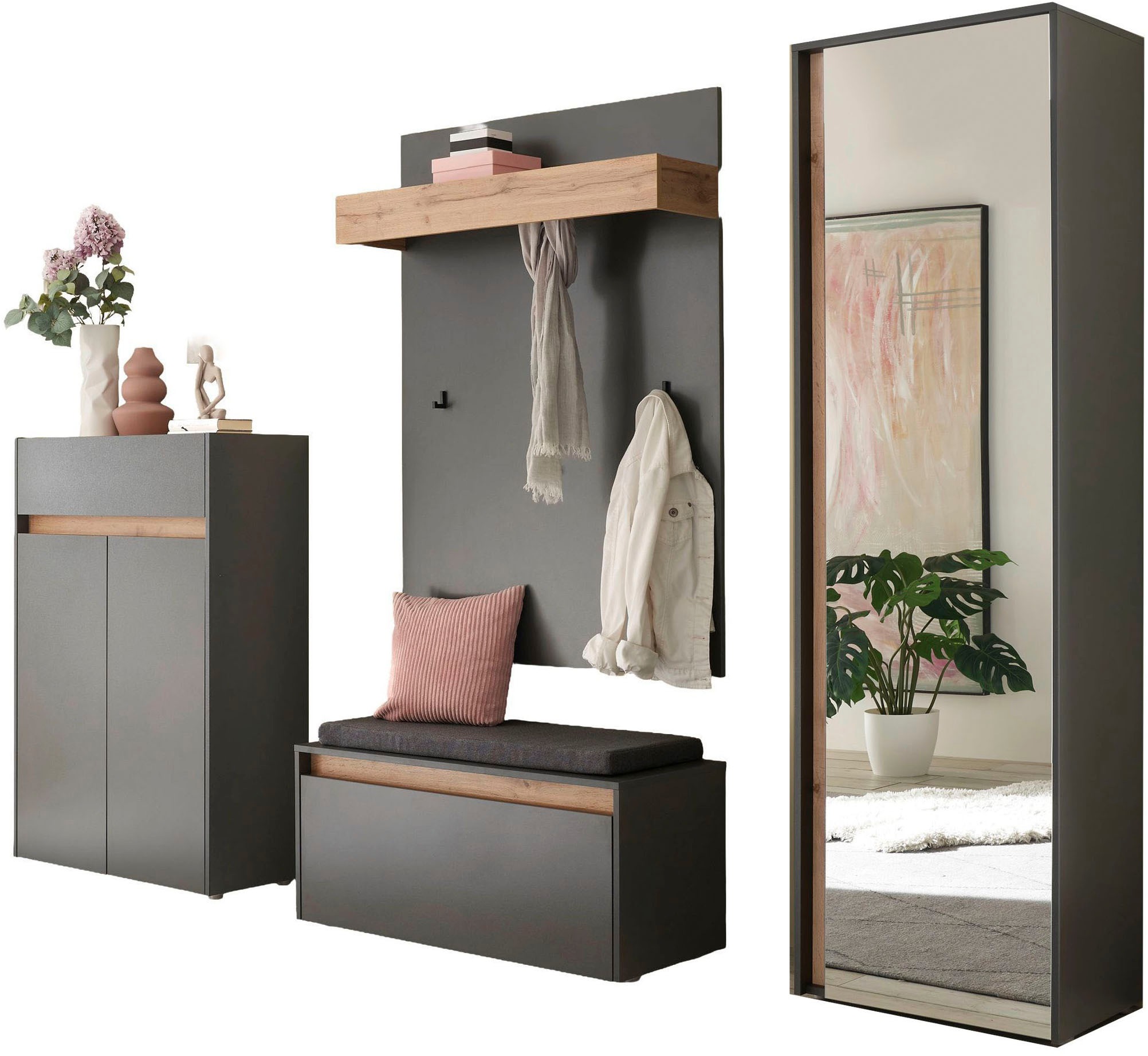 Home affaire Garderoben-Set "City/Giron, moderne Garderobe, viel Stauraum, günstig online kaufen