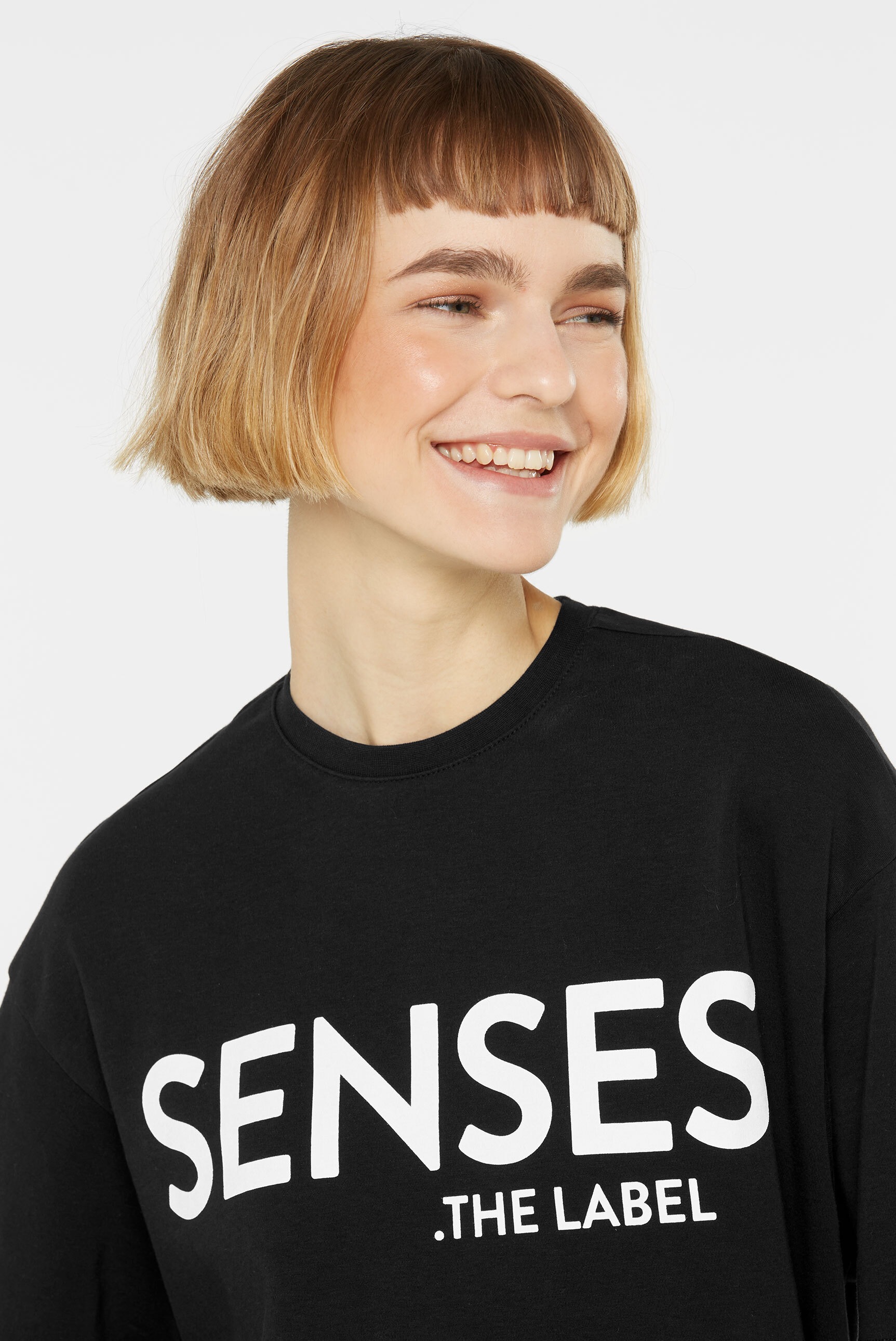 SENSES.THE LABEL Rundhalsshirt, aus Baumwolle