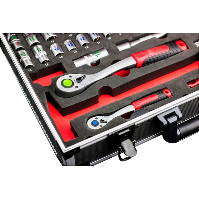 meister Werkzeugset »Profi Werkzeugkoffer / 8973750«, 131-teilig, mit  Qualitätswerkzeug von Knipex & Wera, Alu-Koffer online bestellen | BAUR
