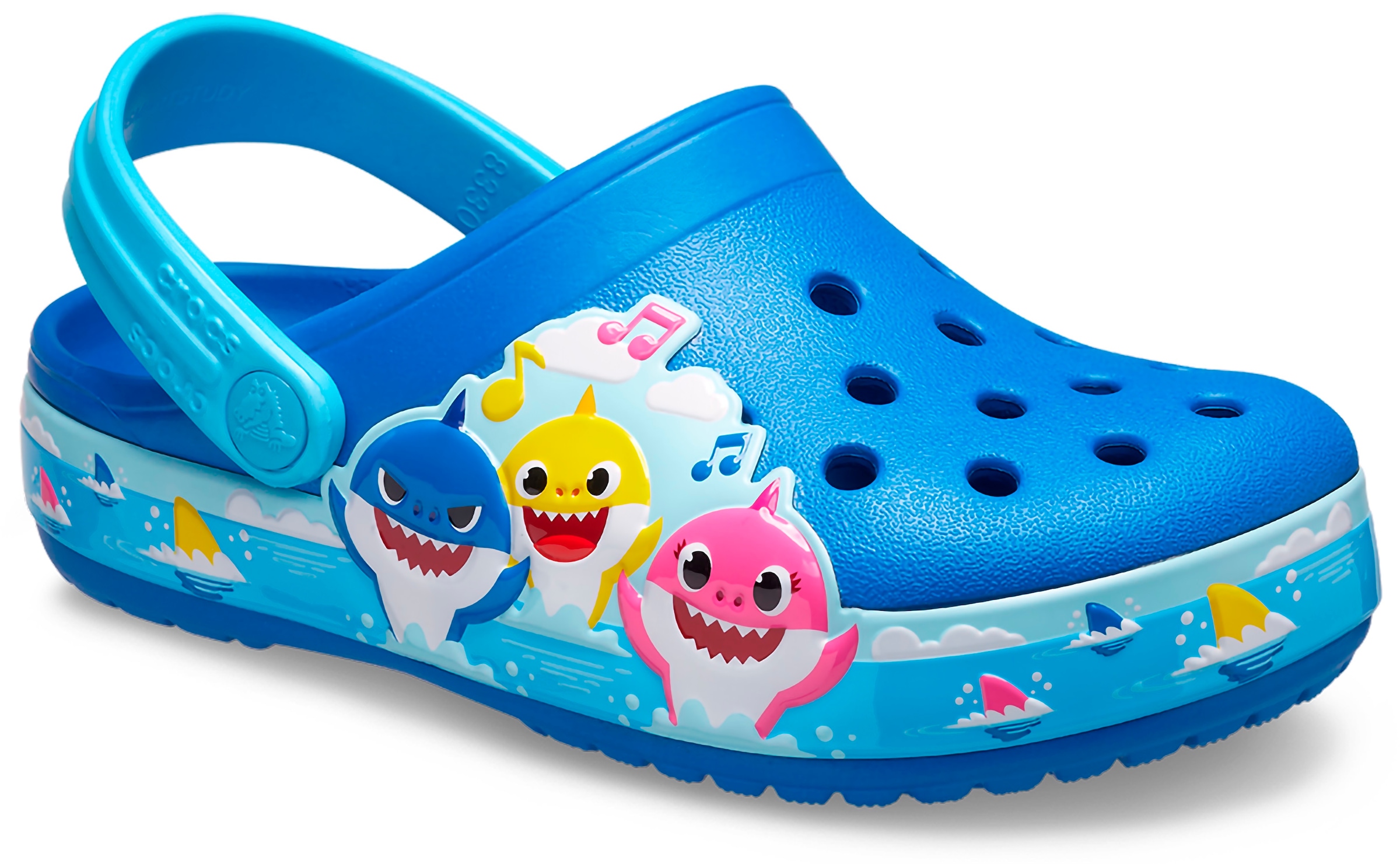 Crocs Clog Baby Shark Kinderschuh Sommerschuh Badeschuh mit schwenkbarem Fersenriemen online bestellen BAUR