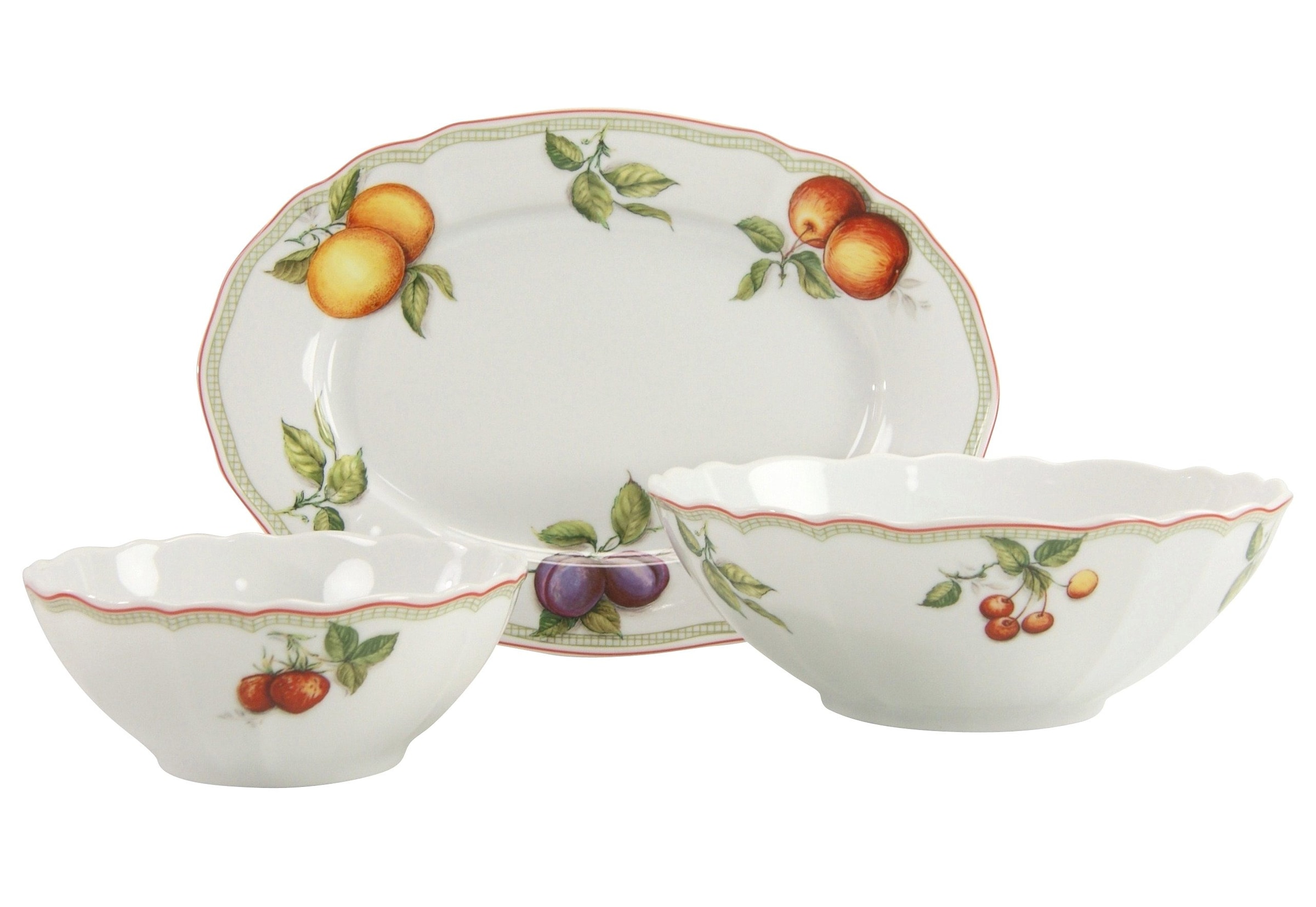 BAUR 2 CreaTable Schüsseln) Platte, tlg., »Flora Orchard«, Servier-Set | 1 (Set, 3